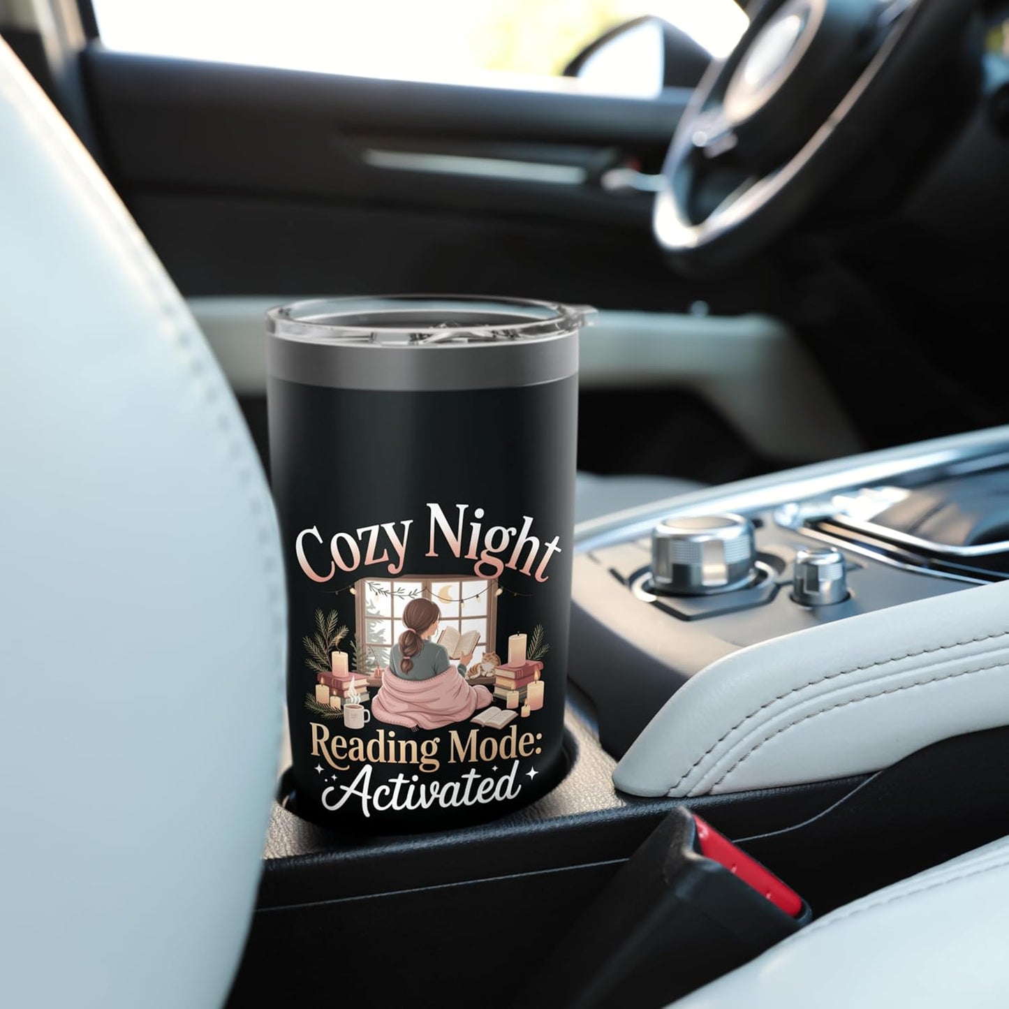Cozy Night Reading Mode Activated Stainless Steel Insulated Tumbler