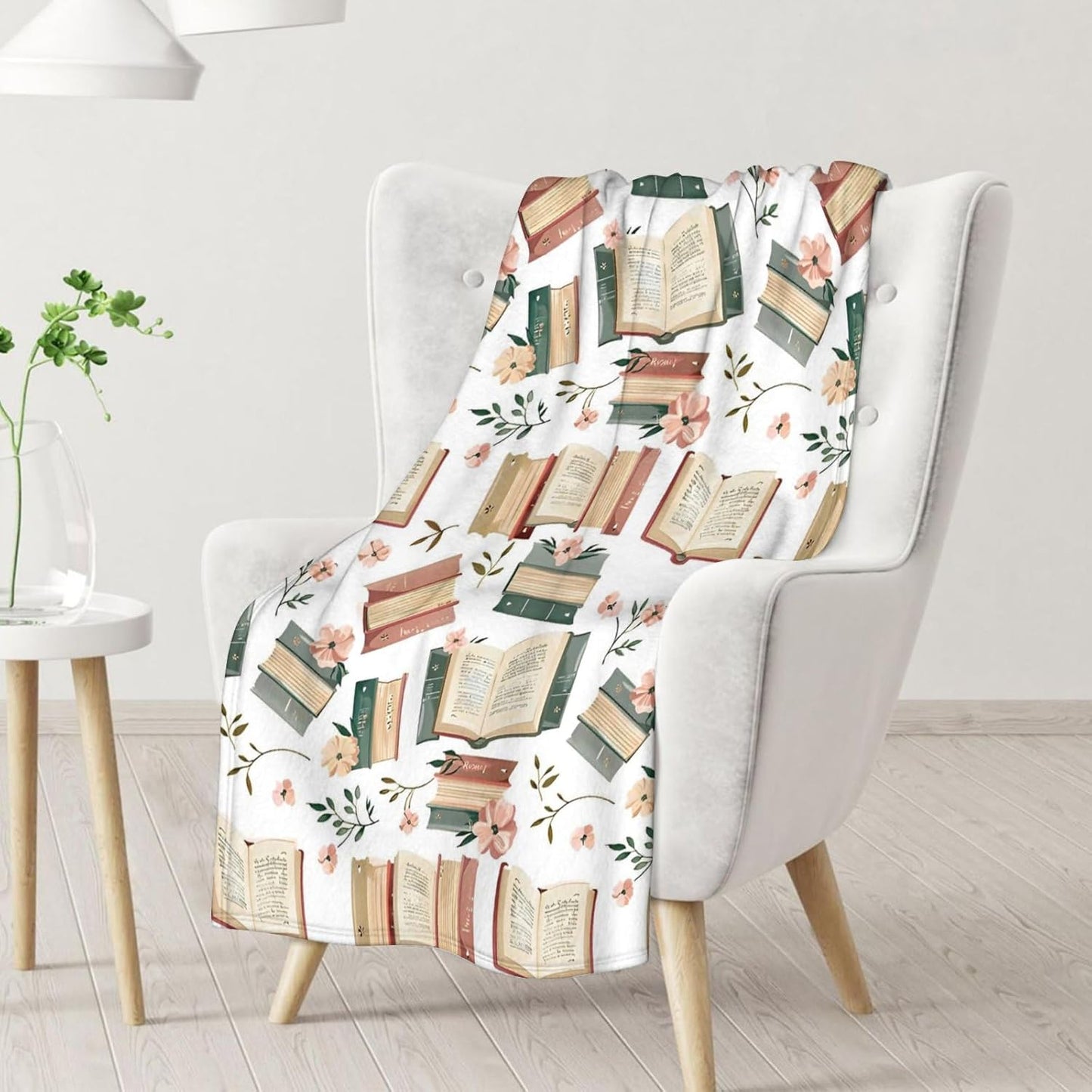 Book Lovers Gifts Blanket - Reading Blanket for Kids Boys Girls - 40x50 Inches Cute Lap Size Reading Throw Blanket for Library - Soft Fuzzy Comforter for Couch Sofa Bed