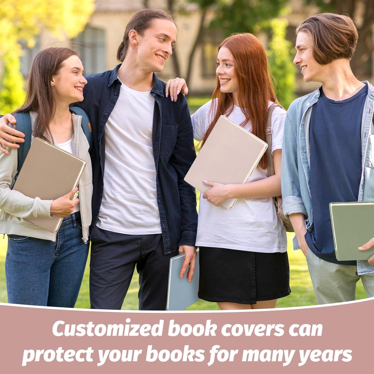 AnyDesign 8 Pcs Stretchable Boho Book Covers 7.3 x 9 in Reusable Fabric Book Cover Neutral Color Washable Protective Sleeve for Most Hardcovers Textbooks Protection