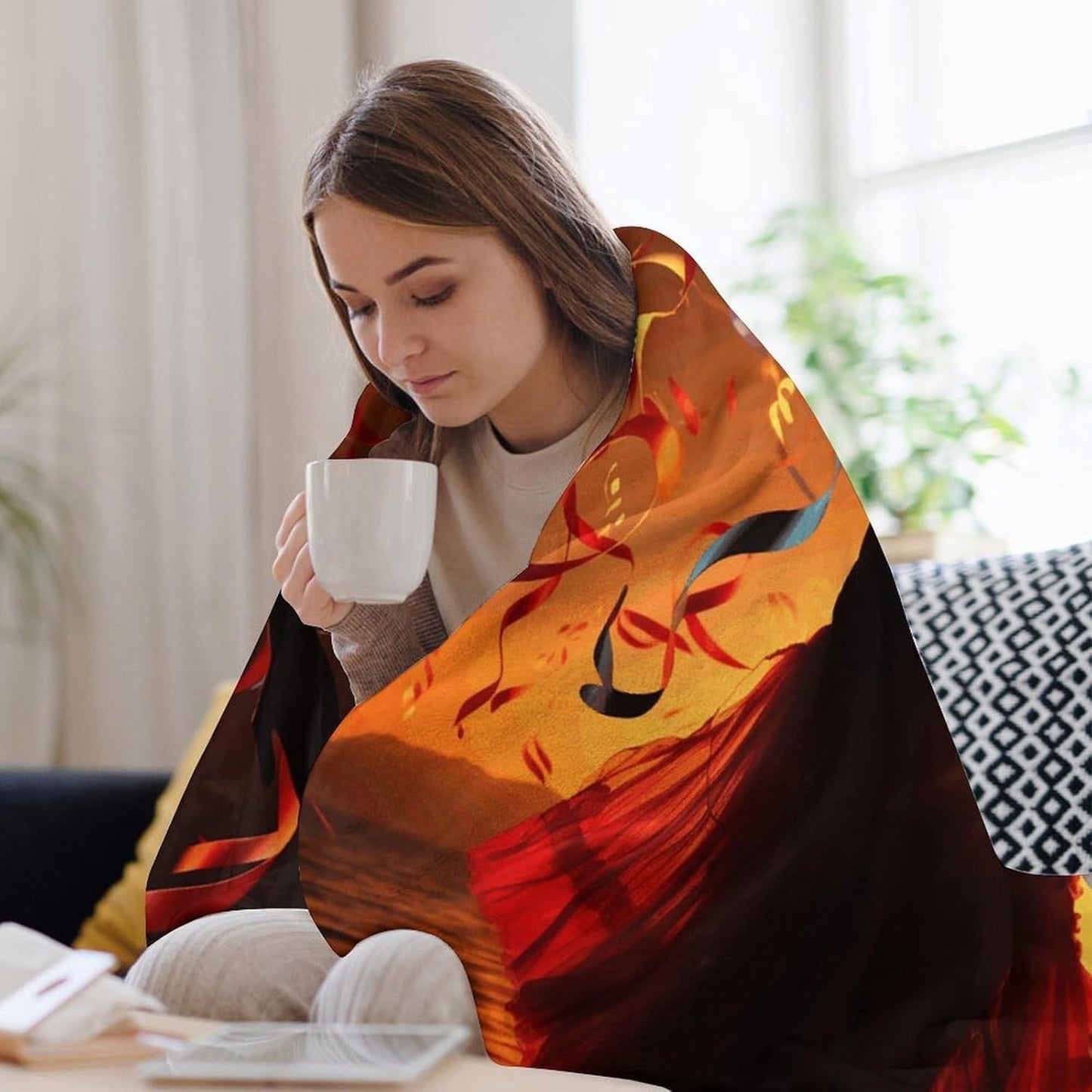 Dance Music Throw Blanket for Couch Super Soft Warm Lightweight Throw Blankets Cozy Flannel Bed Blanket Cute Decorative Blankets for All Seasons Home Decor Gift 30"*40"（76 * 100cm）