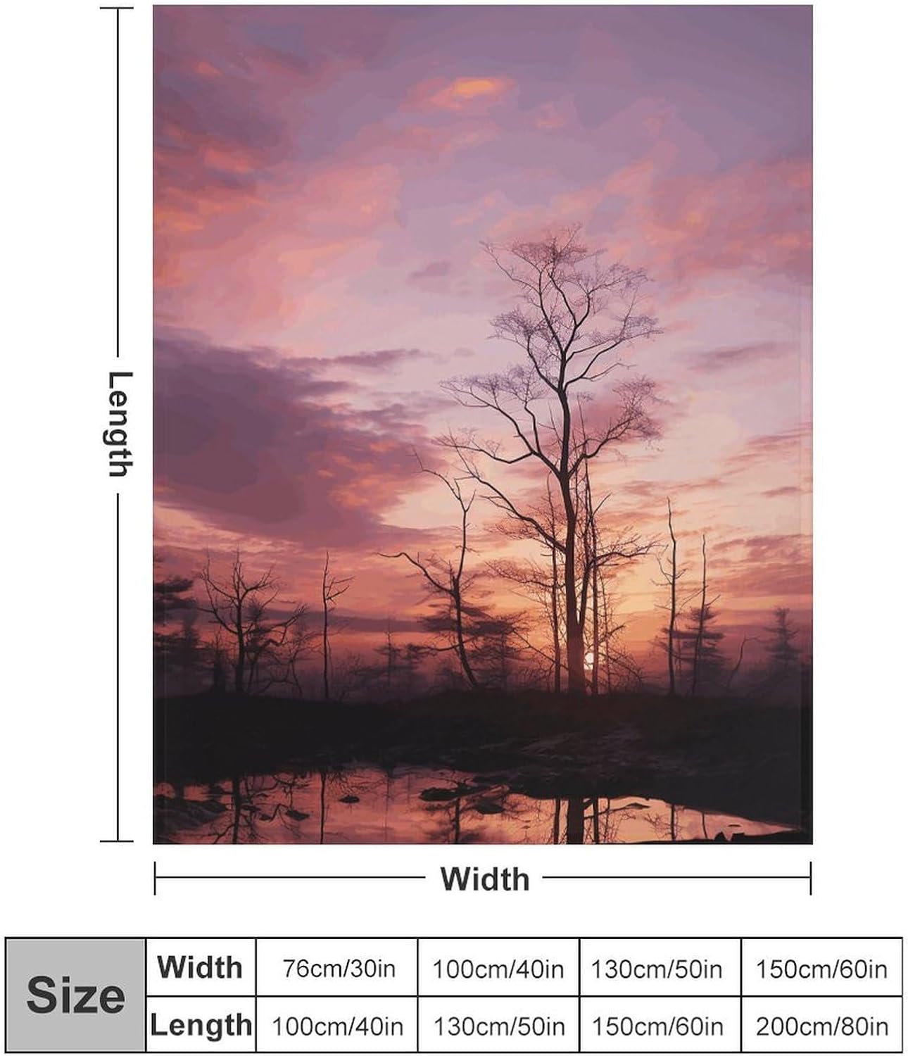 Pink Dusk Background Throw Blanket for Couch Super Soft Warm Lightweight Throw Blankets Cozy Flannel Bed Blanket Cute Decorative Blankets for All Seasons Home Decor Gift 30"*40"（76 * 100cm）