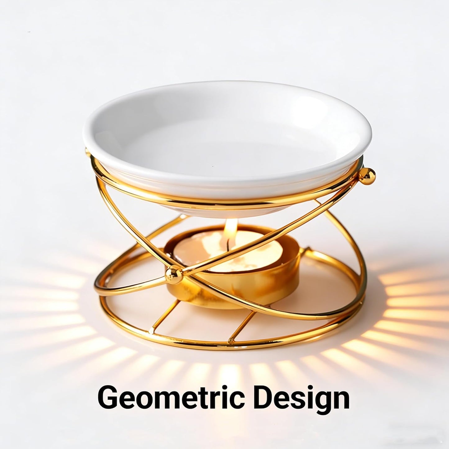 Tea Light Candle Holders Essential Oil Burner Candle Diffuser, Oil Burner for Scented Oil, Aromatherapy Wax Warmer for Home & Bedroom Decor
