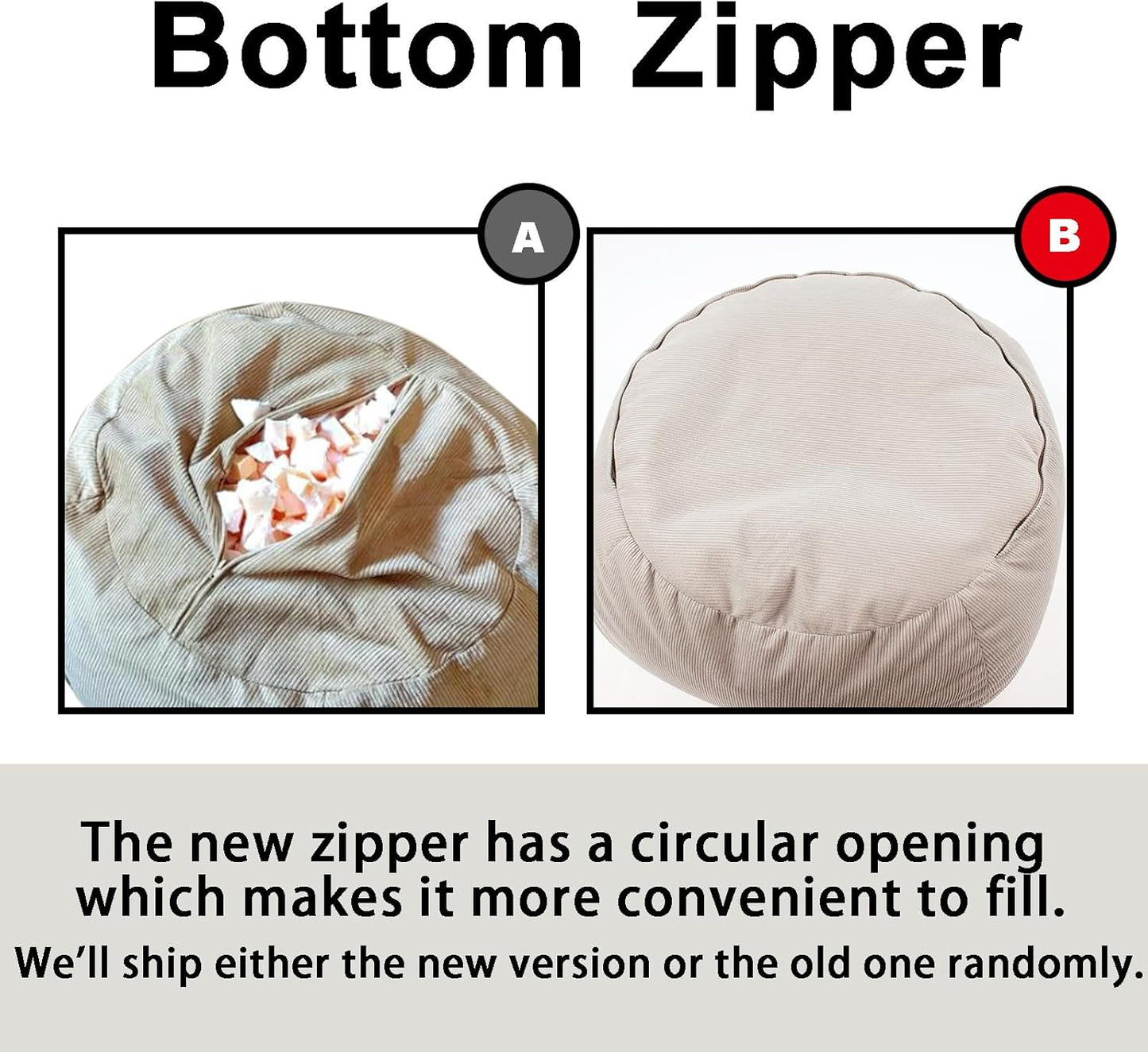 LPMOERA Stuffed Animal Storage Bean Bag Chair Cover (No Filler) For Kids and Adults.Pets Dogs/Cats Lazy Beds.Soft Premium Corduroy Stuffable Bean Bag For Organizing Children Plush Toys or Memory Foam