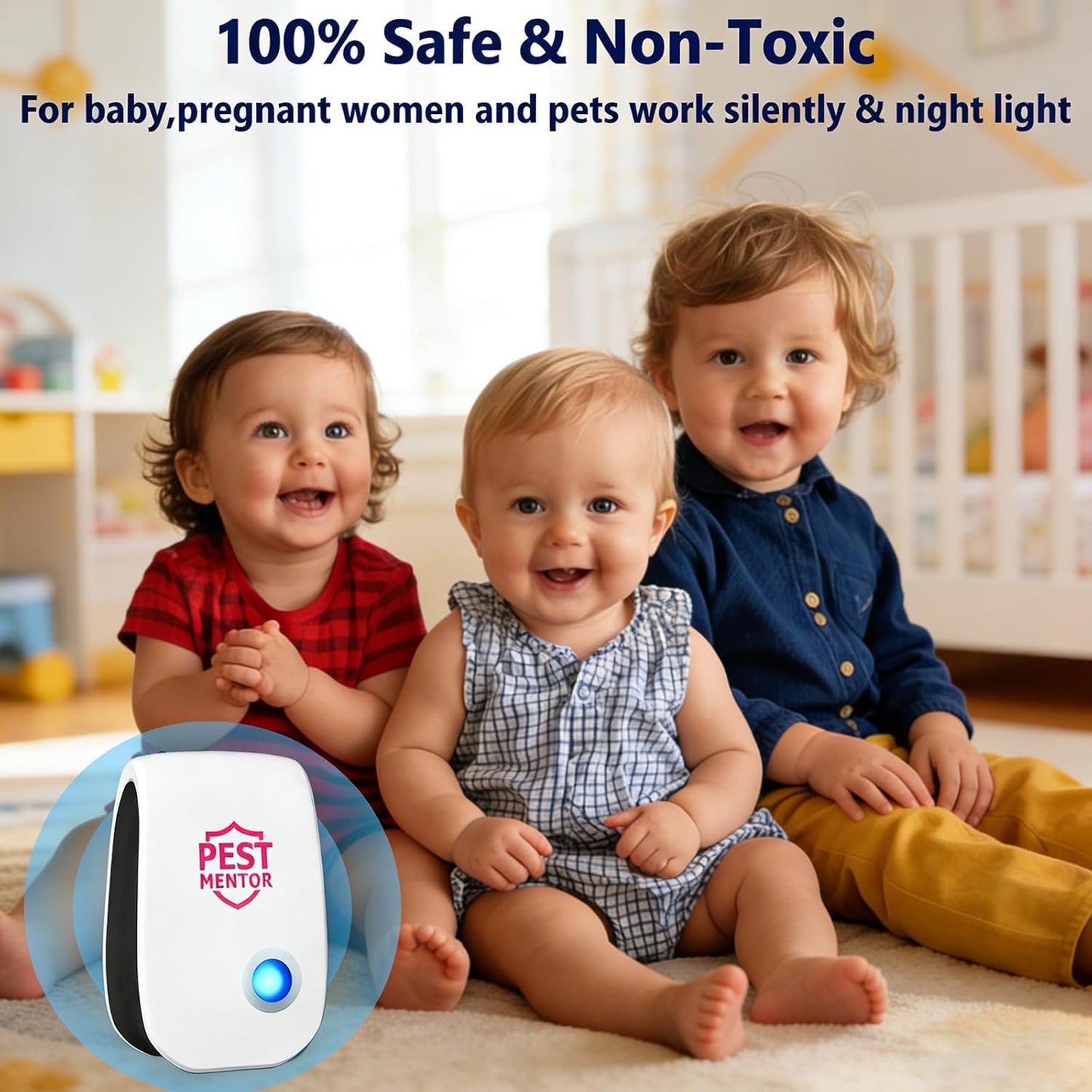 10 Packs Ultrasonic Pest Control Repeller, Electronic Pest Repellent Mouse Repellent, Indoor Pest Control for Roach Rodent Mouse Bugs Mosquito Mice Spider Ant Fleas Insects Cockroach