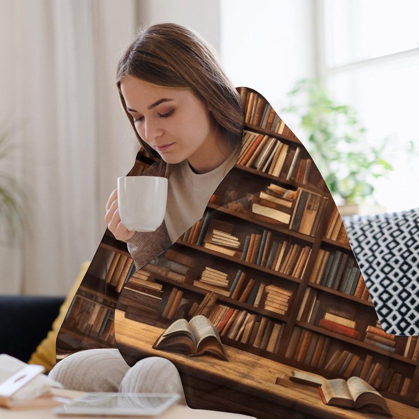 Books Throw Blanket for Couch Super Soft Warm Lightweight Throw Blankets Cozy Flannel Bed Blanket Cute Decorative Blankets for All Seasons Home Decor Gift 30"*40"（76 * 100cm）
