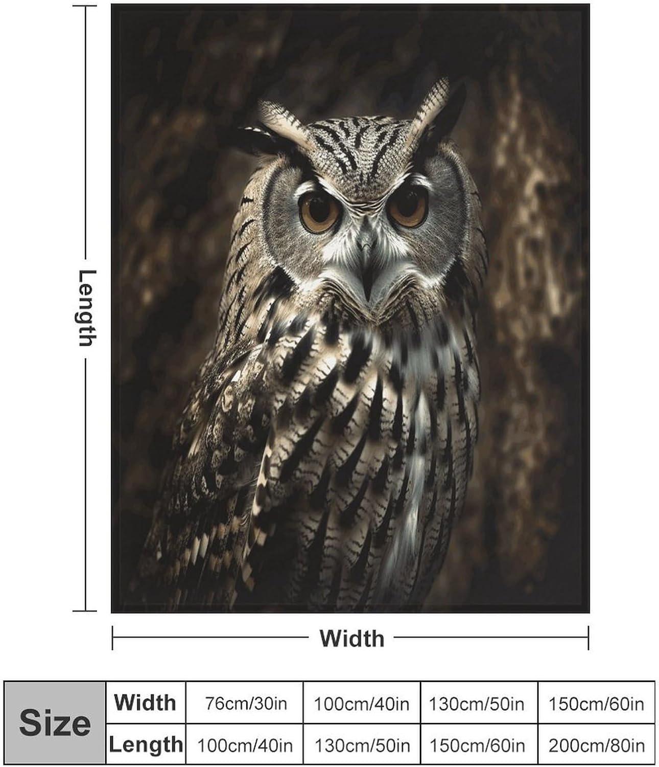 an Owl Throw Blanket for Couch Super Soft Warm Lightweight Throw Blankets Cozy Flannel Bed Blanket Cute Decorative Blankets for All Seasons Home Decor Gift 40"*50" （100 * 130cm）