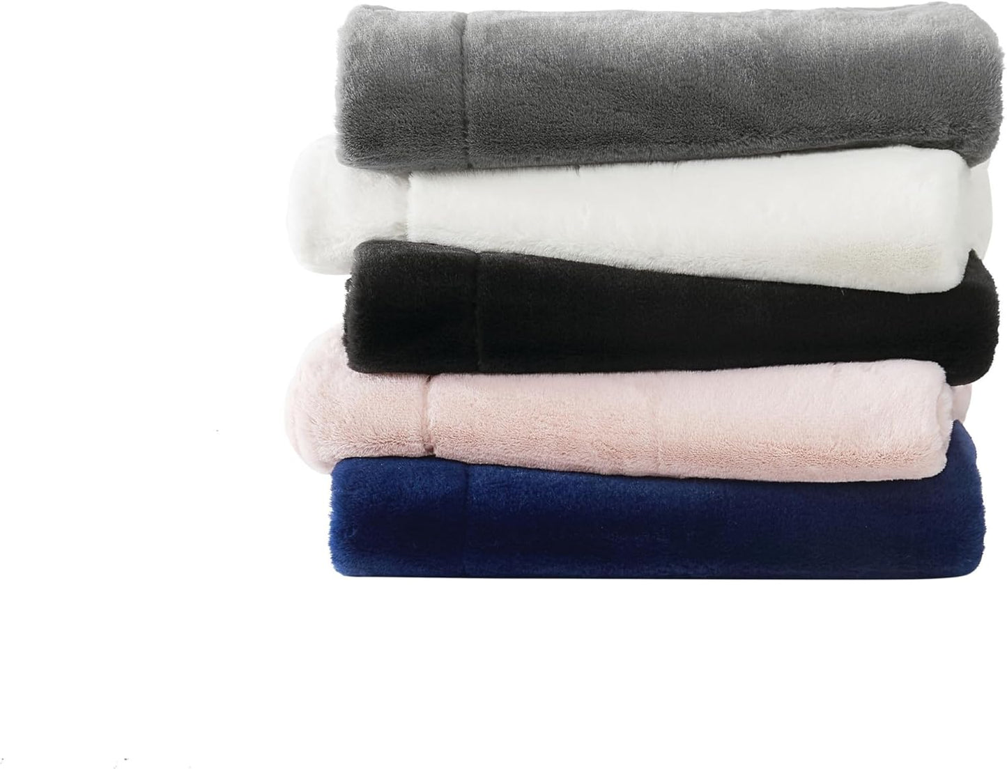Vince Camuto Faux Rabbit Fur Grey Polyester 1-Piece 60x70 Throw Blanket, Solid Color, 100% Polyester, for Men and Women, Oeko-TEX Certified Confidence