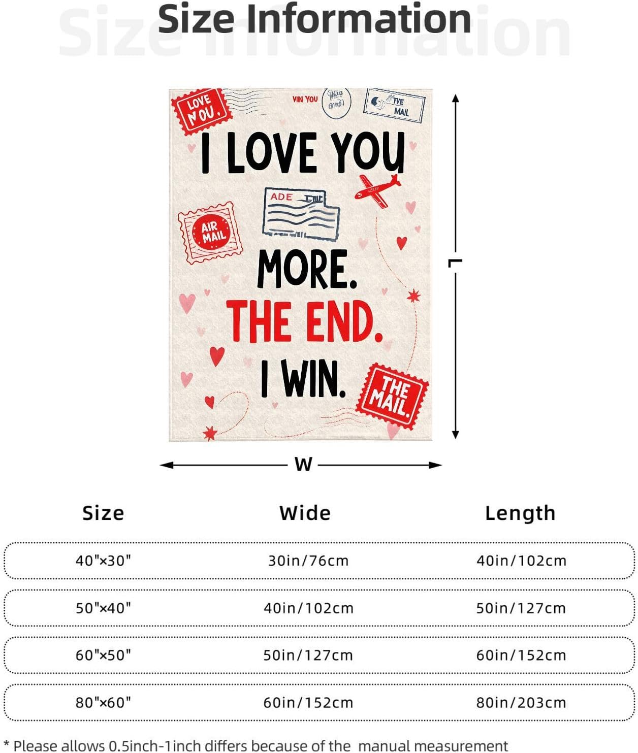 I Love You More The Endd I Wins Blanket – Romantic Throw Blanket for Couples, Anniversary Birthday Valentine’s Day Gift for Wife Husband Girlfriend Boyfriend