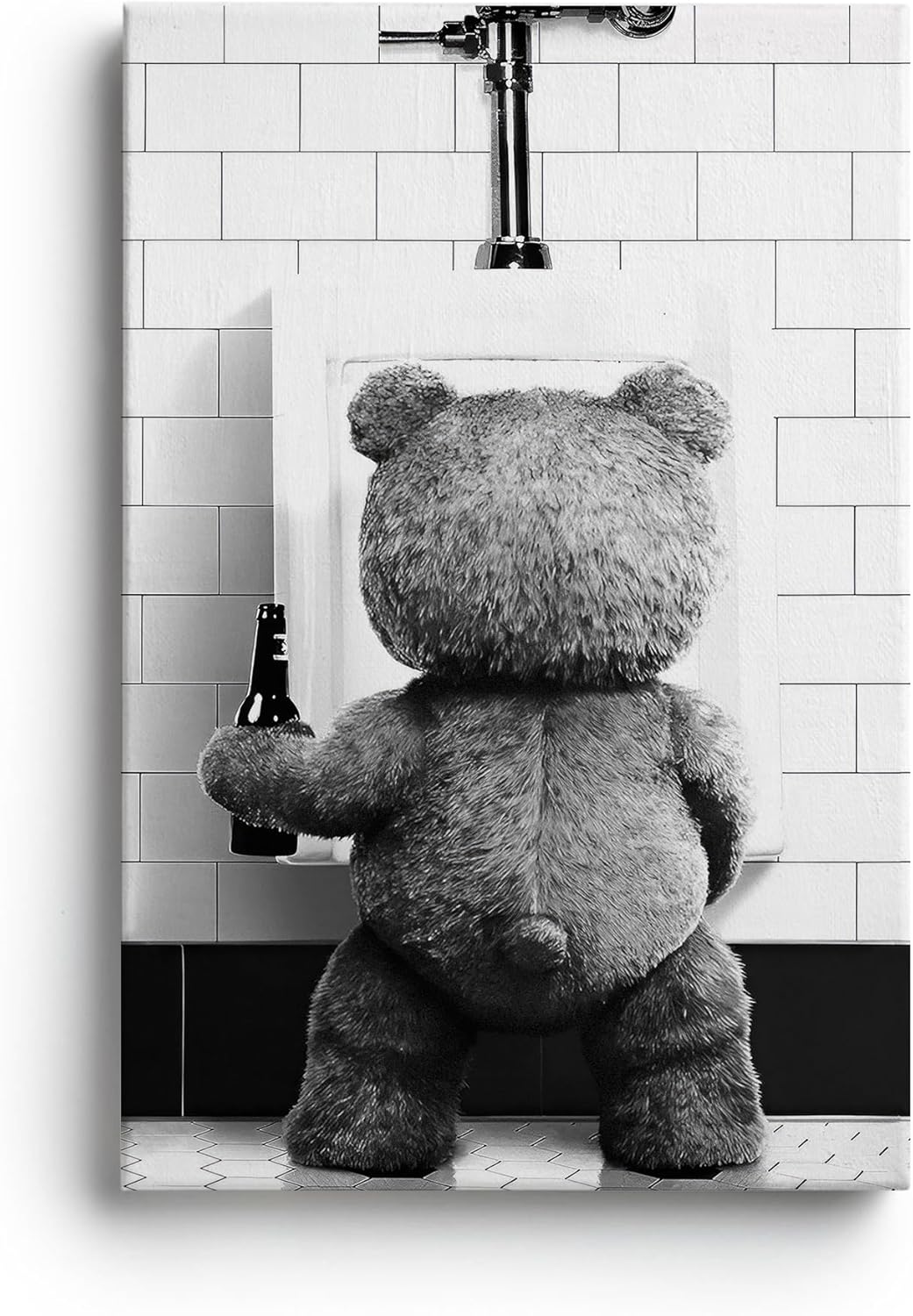 DIHSIEG Inspirational Canvas Wall Art funny bathroom wall art Print Poster, Frameless Canvas Decor,With hook, can be placed on the table,Motivational Prints,Dark 12x16 Inch
