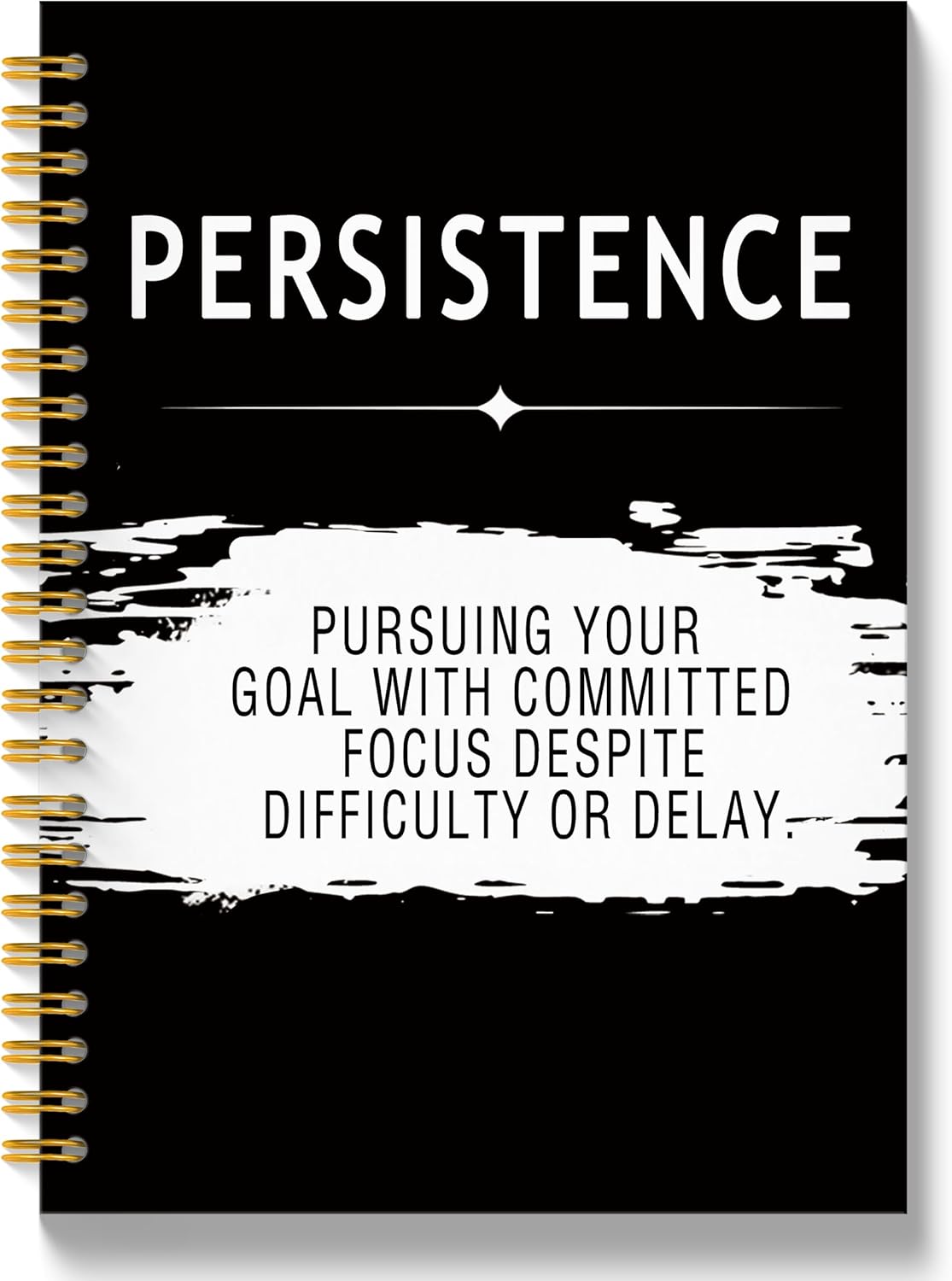 Persistence Quotes Notebook Journal, Inspirational Office Notebooks for Work, Motivational Gifts for Women Men, Gifts for Office Coworkers, Hardcover Spiral Notebook 5.5x8.3