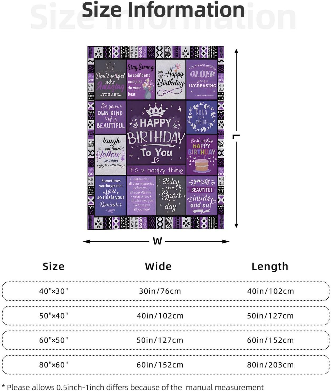 Happy Birthdays to You Blanket Funny Soft Throw Cozy Celebration Gift Blanket Birthday Present for Him or Her Party Décor Surprise Holiday