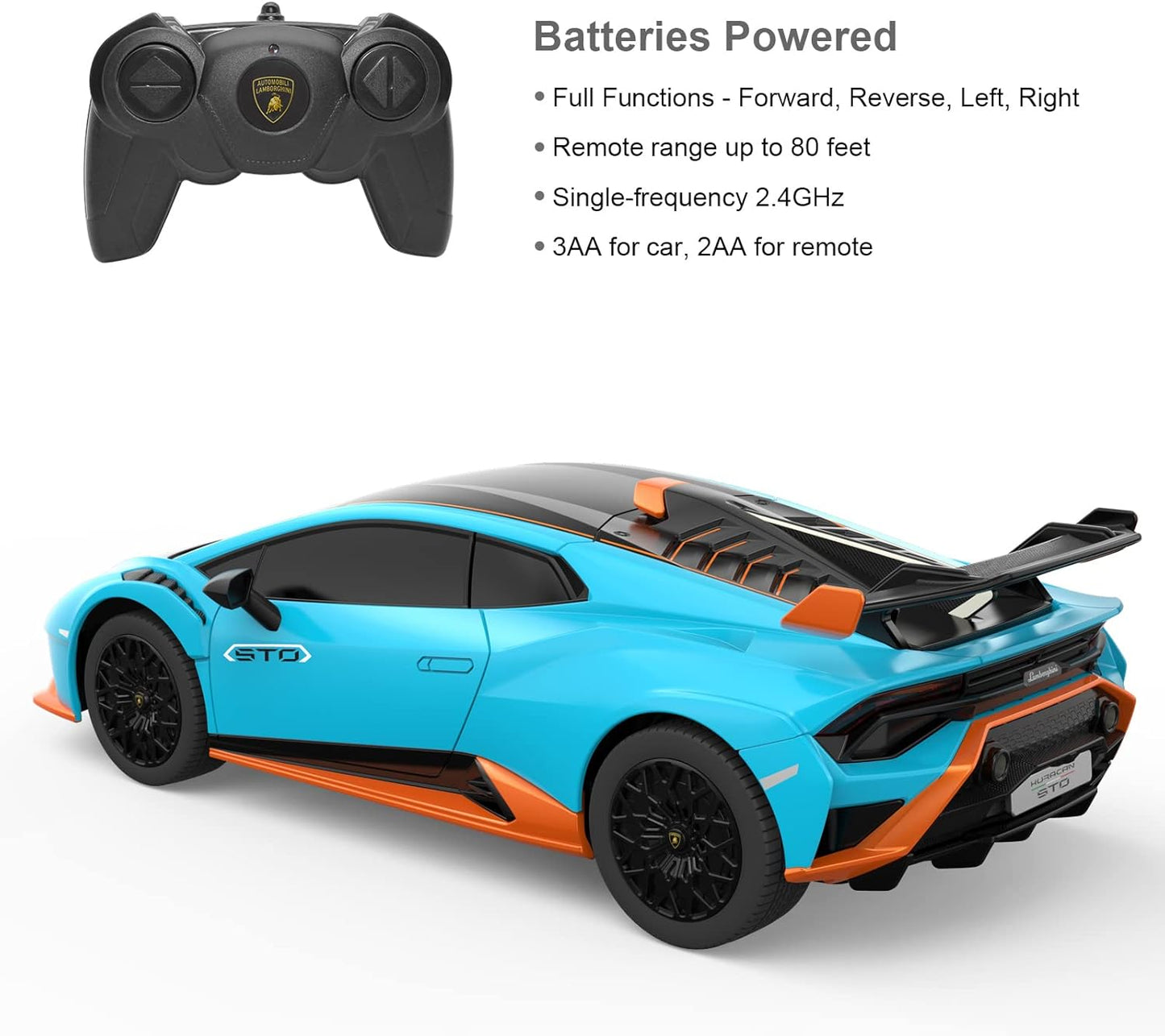 RASTAR Lamborghini Remote Control Car, 1/24 RC Lamborghini Huracán STO Toy Car RC Cars for Kids Adults
