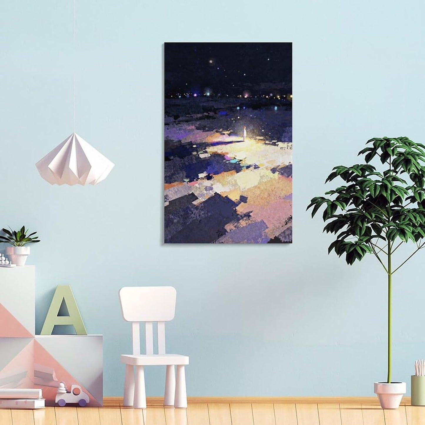 The World of Loneliness - 3 Oil Painting Print, Loneliness Wall Art, Moody Aesthetic Painting, Suitable for Reading Nook, Living Room, Bedroom Frame-style 08x12inch(20x30cm)