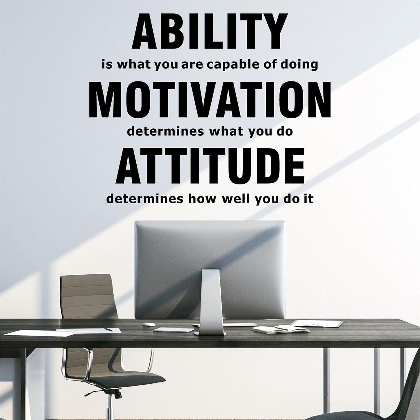 Inspirational Quotes Wall Stickers Large Vinyl Positive Saying Wall Decals Black Postive Quote Stickers Inspirational Lettering Decals Gym Motivational Quotes Stickers for Office Gym Home Decor