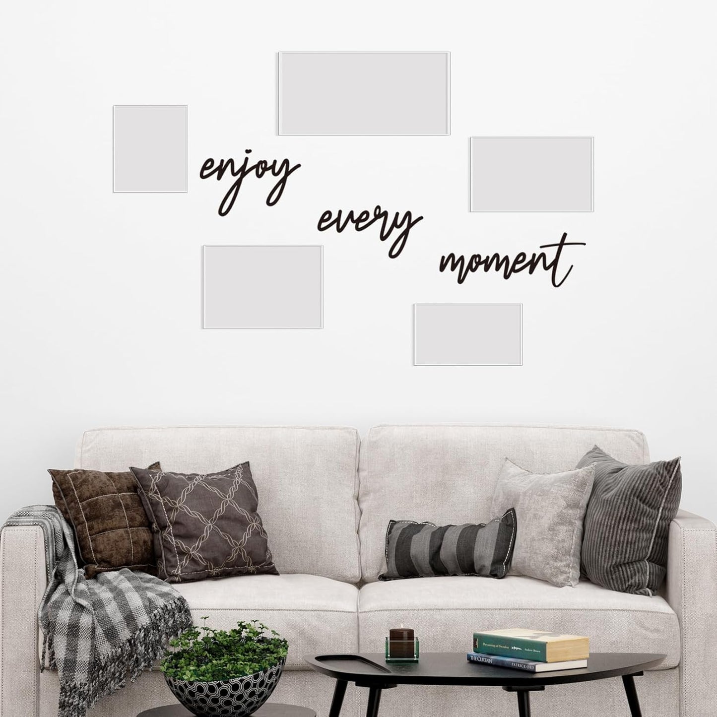 Enjoy Every Moment Vinyl Wall Decal Inspirational Quote Sticker for Living Room Bedroom or Office Wall Decor