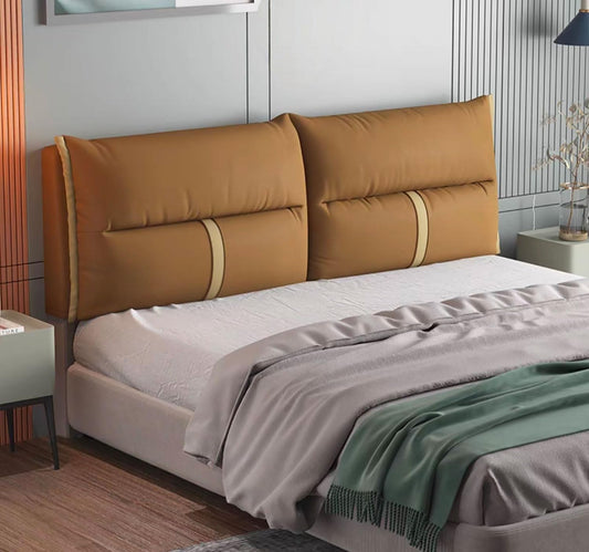 Large Wedge Headboard Pillow Bed Bolster Headboard Backrest Lumbar Support Cushion for Reading and Playing Games in Bed with Removable Cover(Size:No headboard 71"/180cm,Color:Brown)