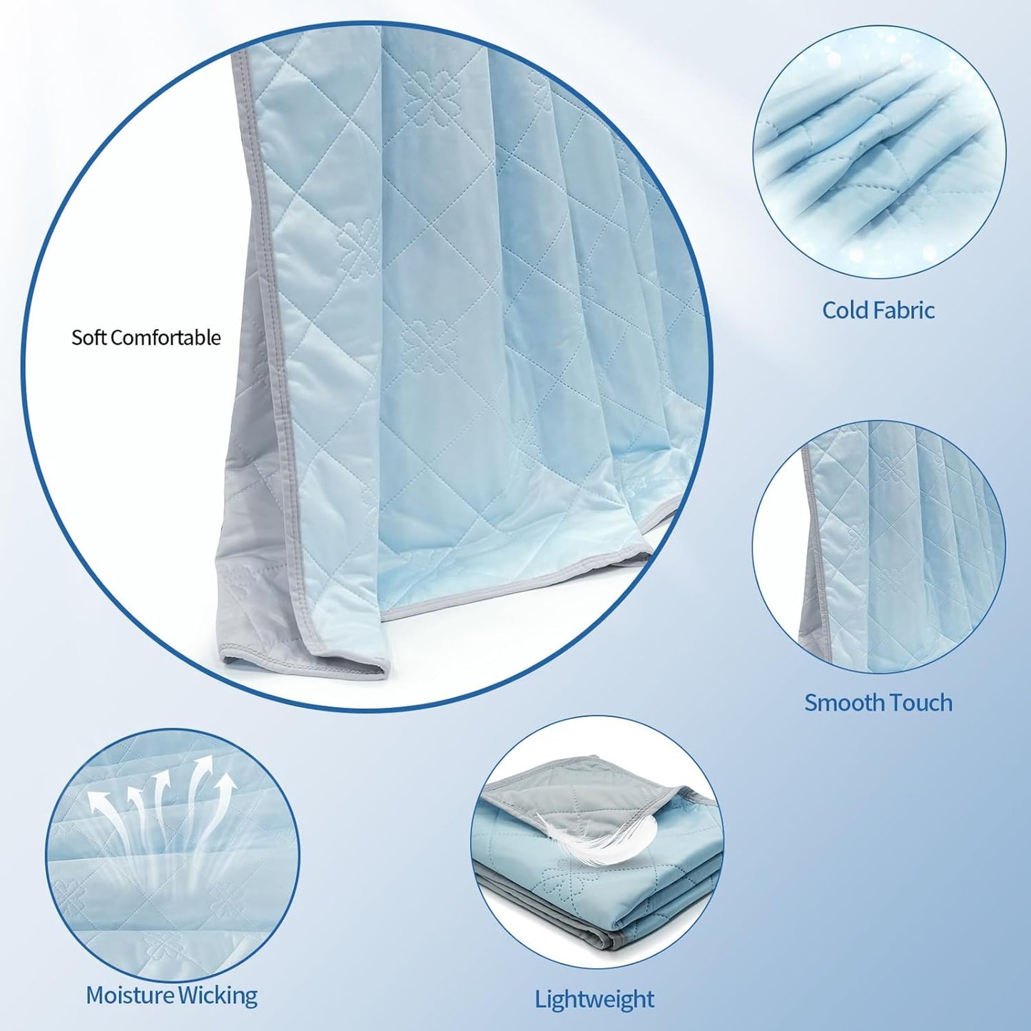 Cooling Blanket for Kids,Ultra Soft and Lightweight Cozy Cooling Moisture Wicking Blanket for Toddler,Breathable Throws for Travel,Couch and Sofa,Also for Dogs