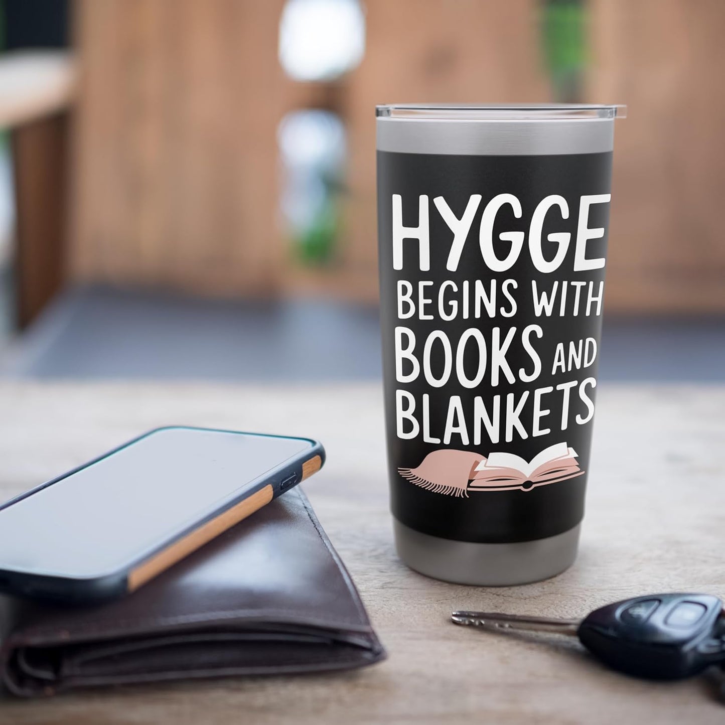 Reading All Winter Cozy Book Lover and Literary Escape Stainless Steel Insulated Tumbler