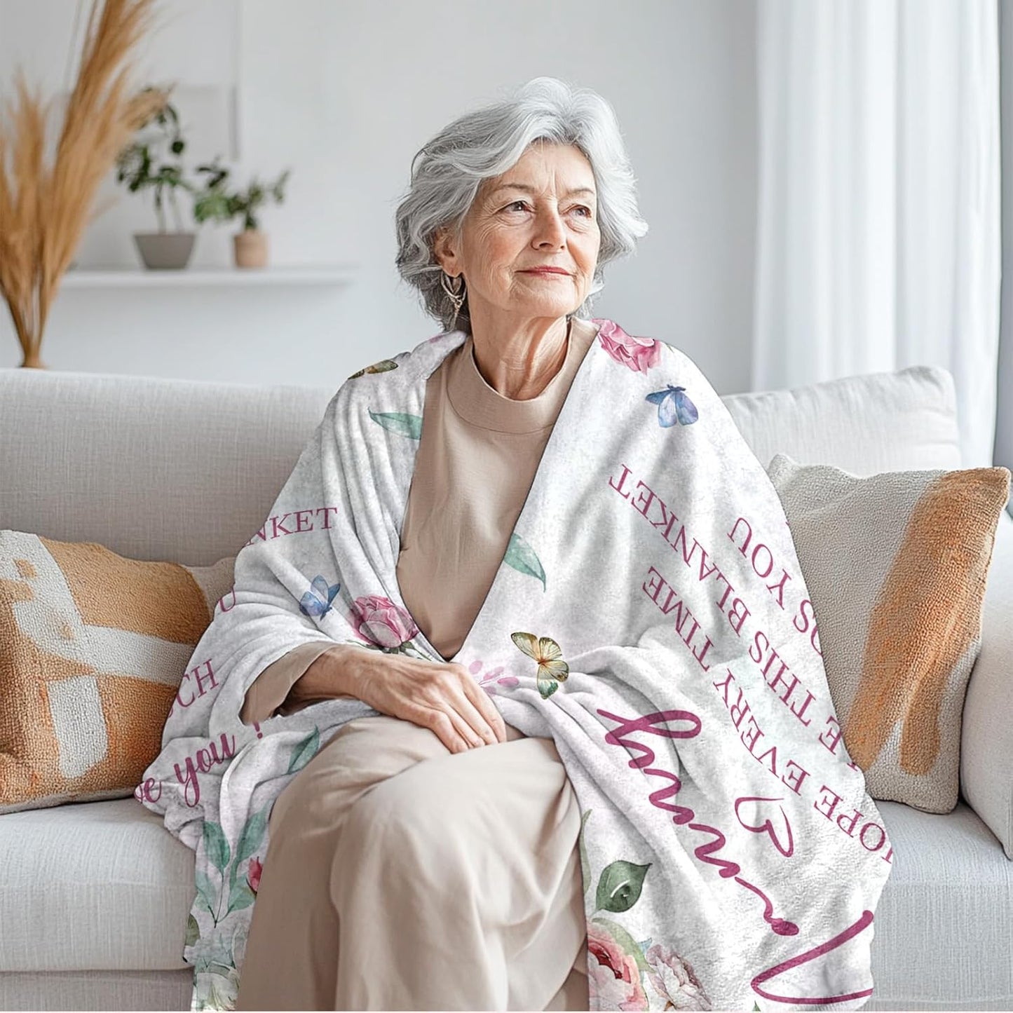 Nanny Gifts for Grandma, Nanny Birthday Gifts from Grandkids for Mothers Day Retirement Christmas Soft Flannel Throw Blanket 60"x50"