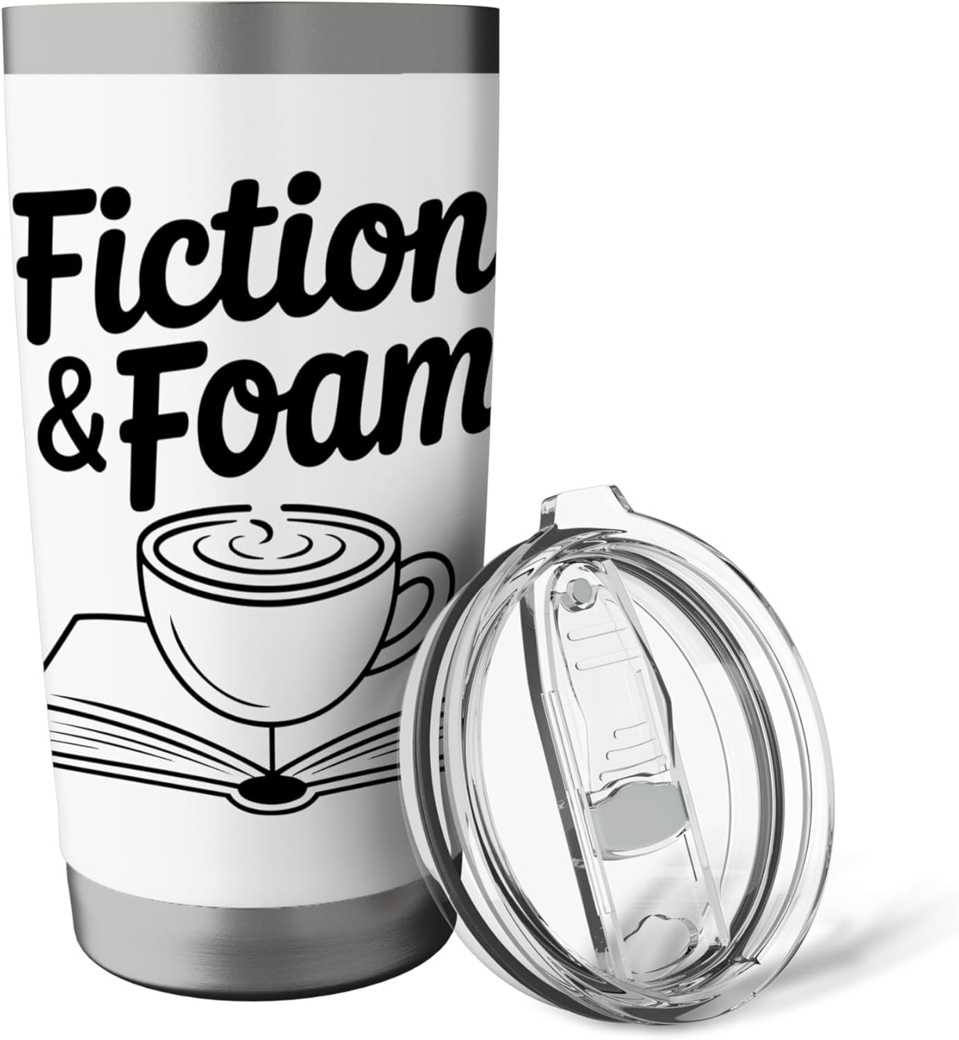 Fiction And Foam Coffee Mug Book Lovers Stainless Steel Insulated Tumbler