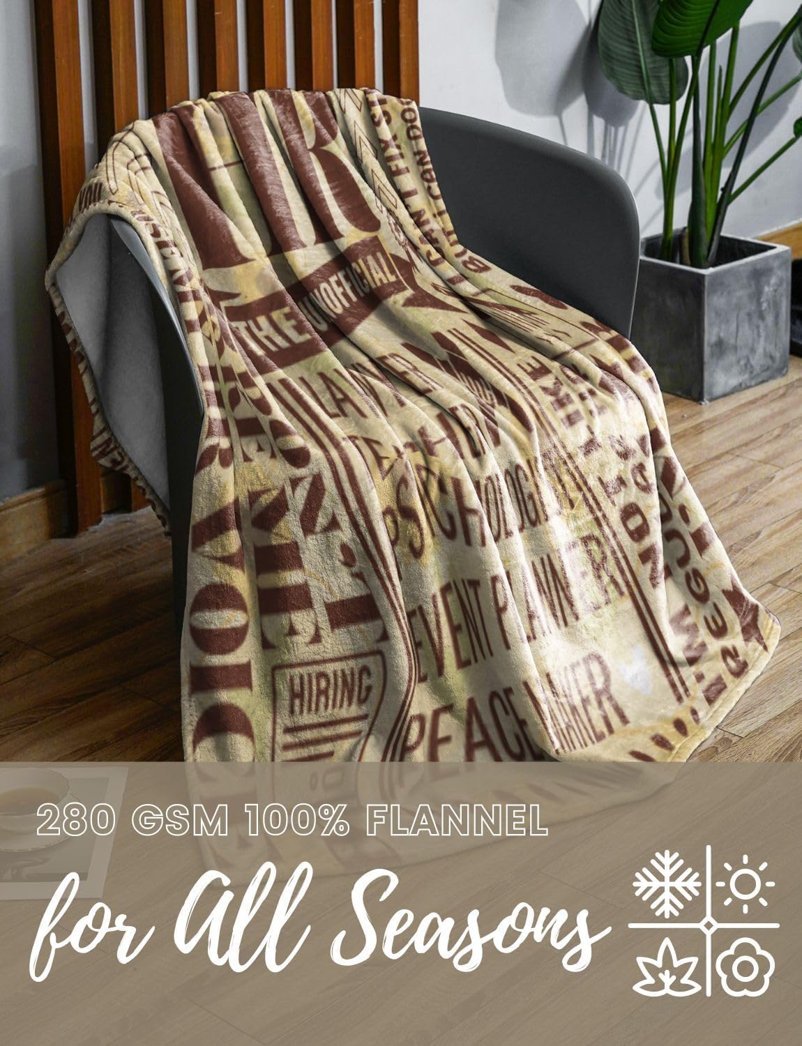 HR Gifts, Human Resources Blanket for Women, Specialist, HR Manager, Coworker, Throw Blanket 50x65 Inche - You Can't Spell Hero Without HR