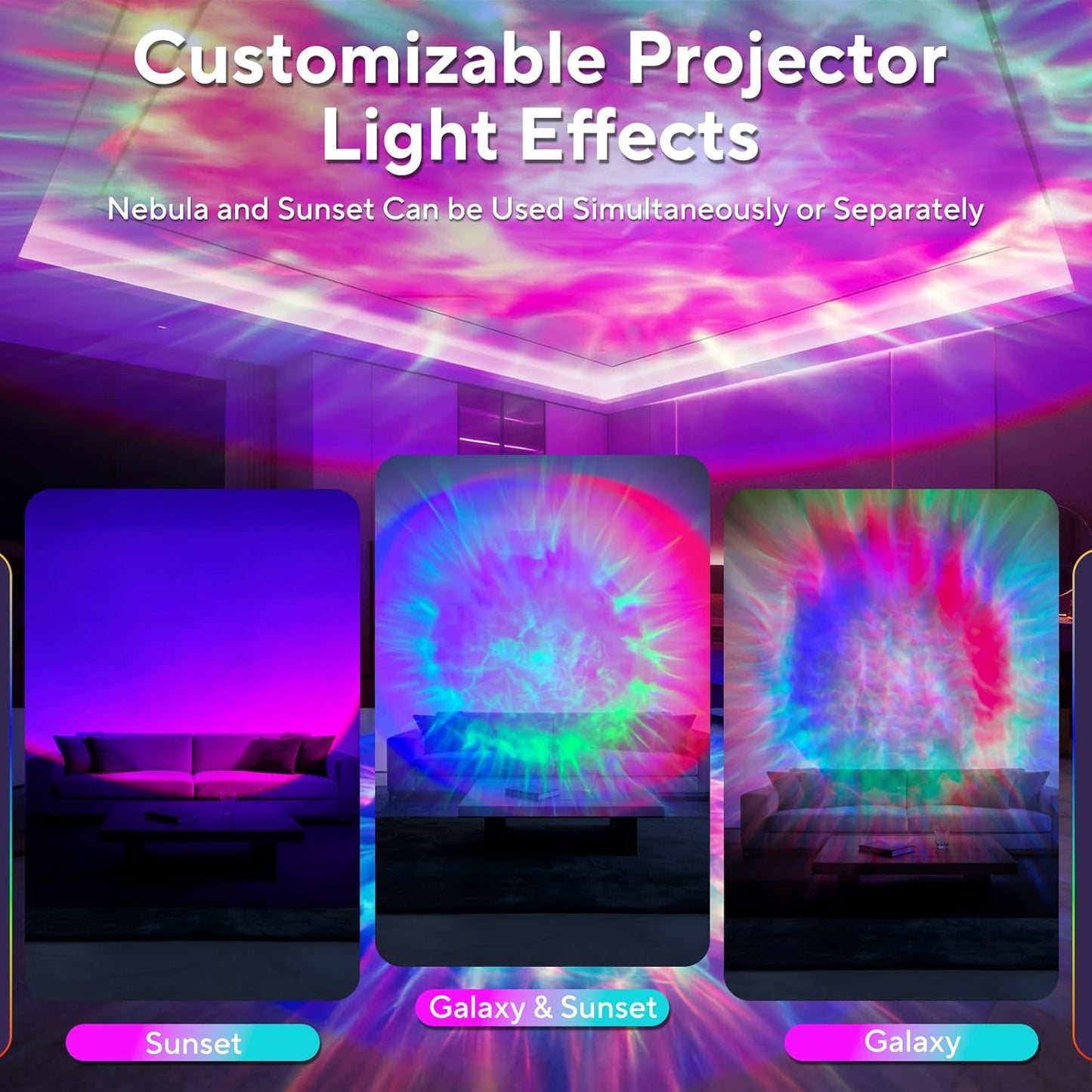 Galaxy Projector for Bedroom, Nebula Ceiling Led Lamp with Remote & Timer, Night Light Gifts for Kids,Room Decor/Birthdays/Christmas/Party/Tiktok Live