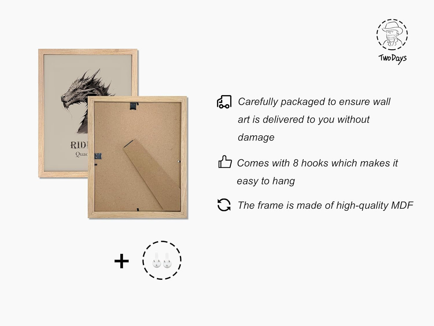 TwoDays Fantasy Dragon Wing Bookish Merch Room Decor - War College Four Quadrants Inspired Wall Art Prints for Fans Gifts, Romantasy Book Merchandise Posters (8" X 10", Set of 4, UNFRAMED)