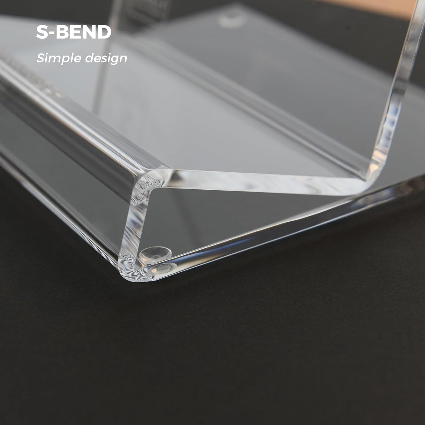 Acrylic Display Easel with 2.5'' Ledge, Book Stand, Book Display Holder, Clear Acrylic Display Easel Transparent Display Stand Holder Tablet Holder for Album, Magazine, Picture, Artworks