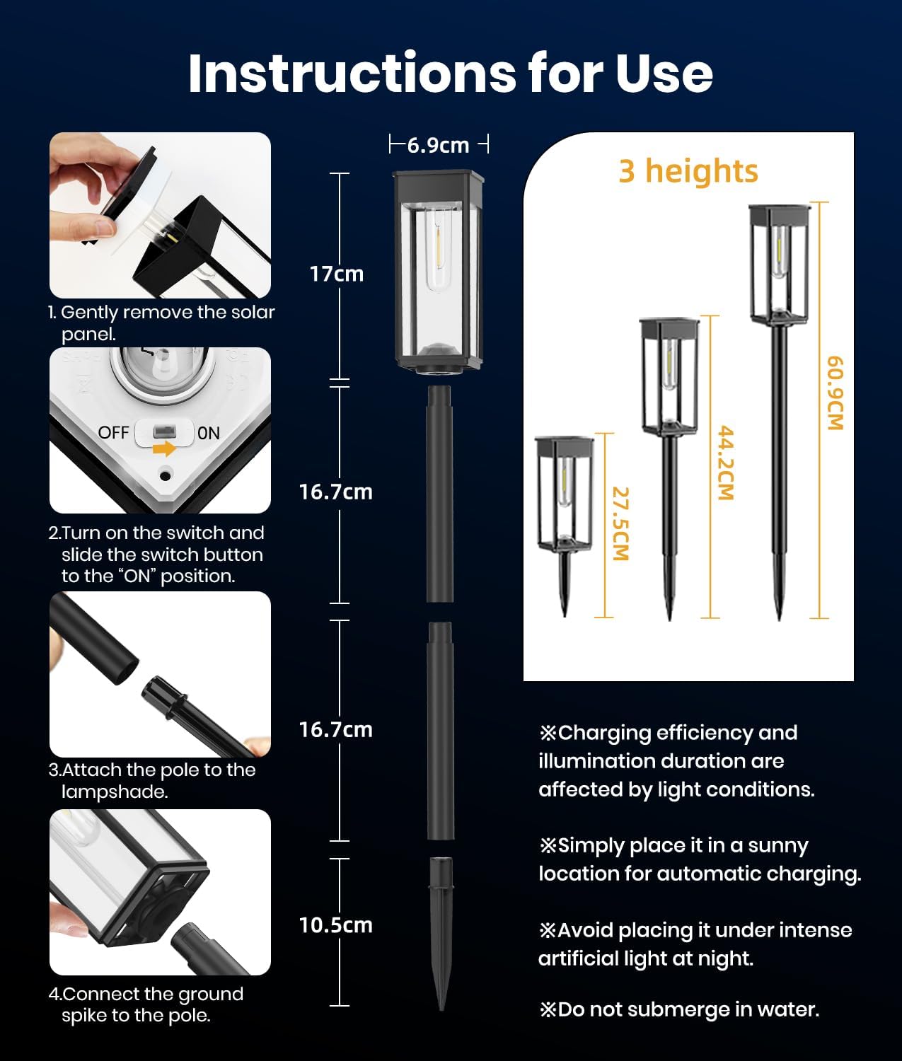 Solar Pathway Lights Outdoor, 8 Pack Bright Solar Lights Outdoor, Auto On/Off, IP65 Waterproof Solar Garden Lights Solar Powered Landscape Lighting for Yard Patio Walkway Driveway Pathway