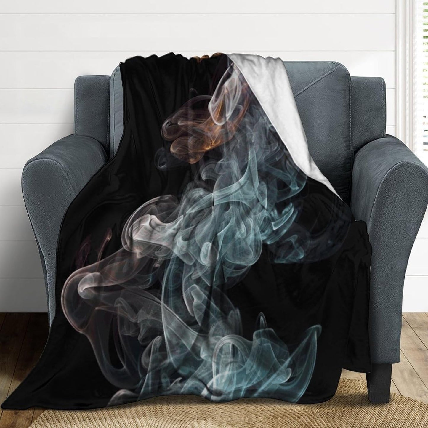 Psychedelic Smoke Blanket Super Soft Lightweight Throw Blanket Cute Cozy Warm Bed Blanket Decorative Fuzzy Blanket All-Season Home Decor Gift for Sofa Couch Living Room 40"*50" （100 * 130cm）