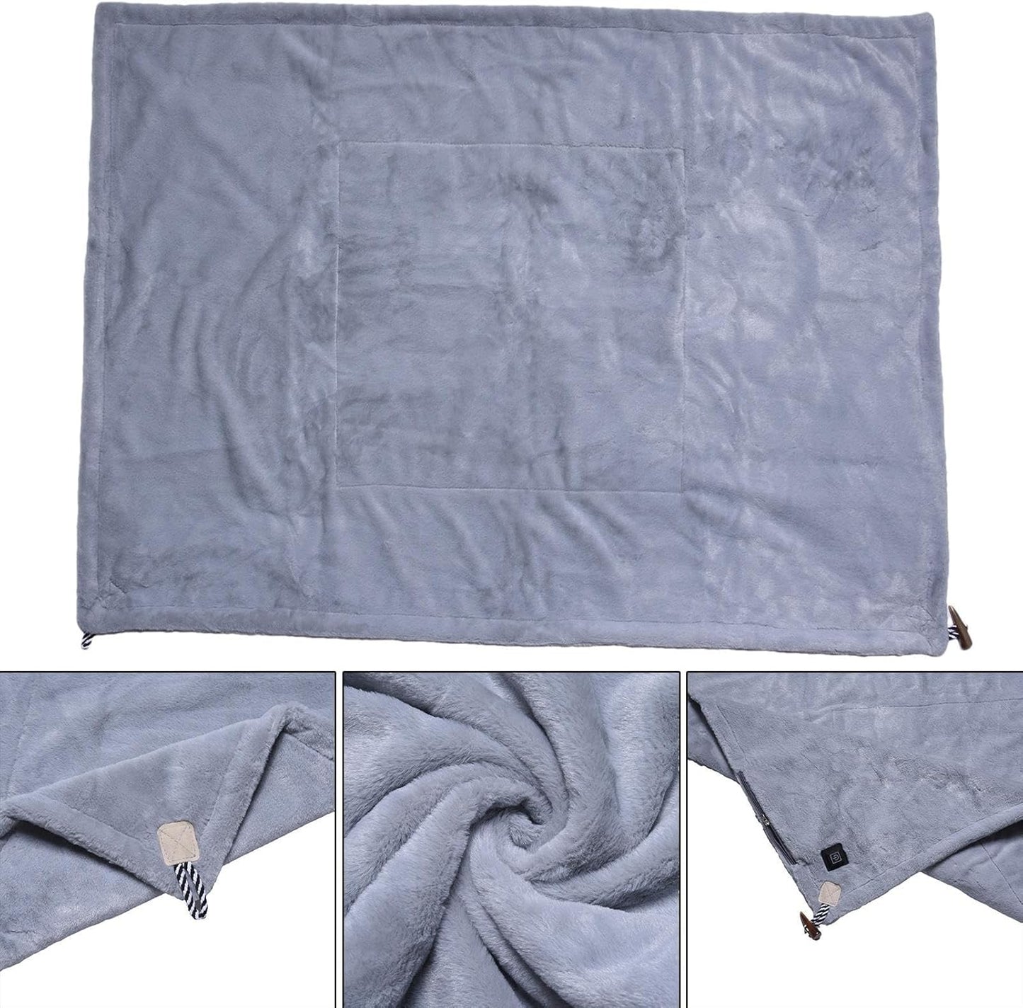 Wearable Heating Blanket - USB Operated Camping Heated Blanket,Camping Electric Personal Heated Throw for, Hiking, Running