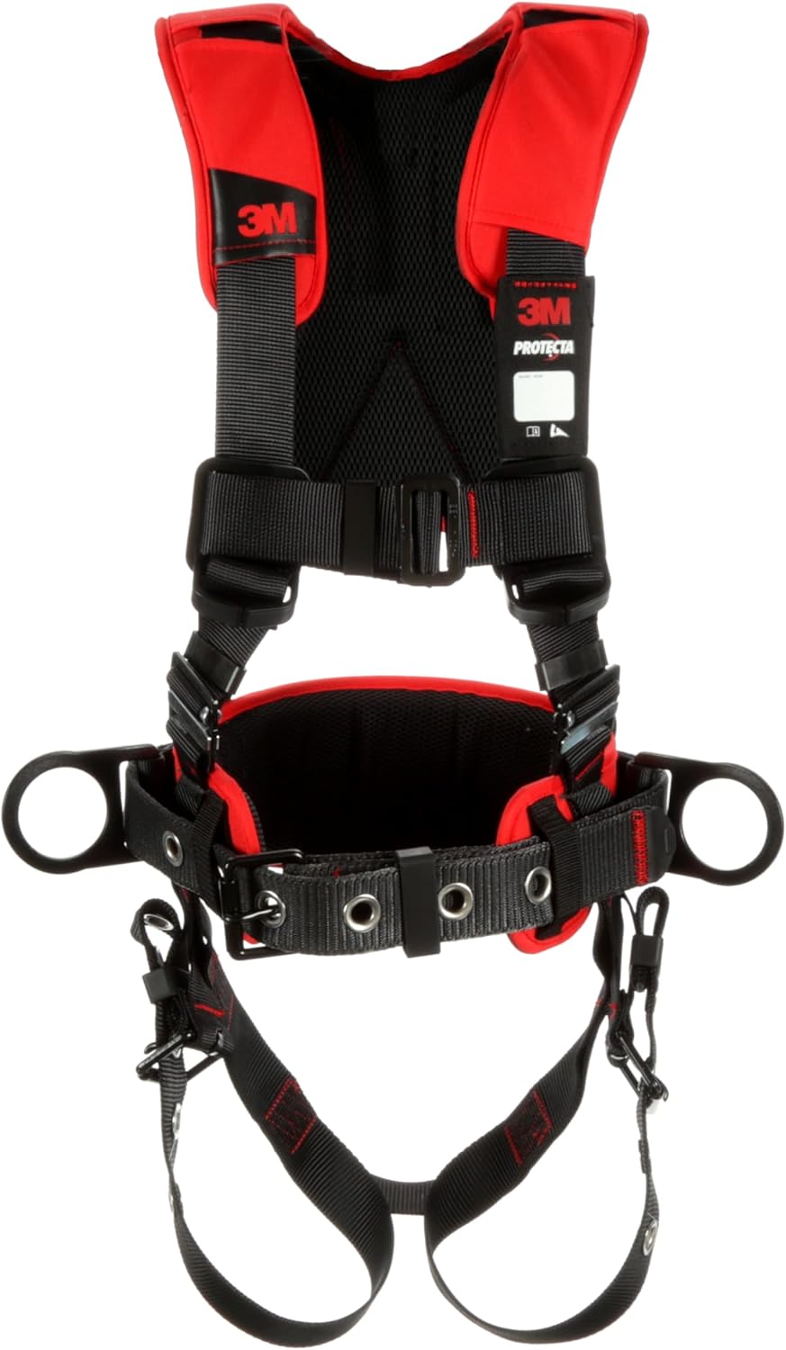 3M Protecta Medium - Large Comfort Construction Style Full Body Positioning Harness With Easy-Link Web Adapter, Auto-Resetting Lanyard Keeper And Impact Indicator