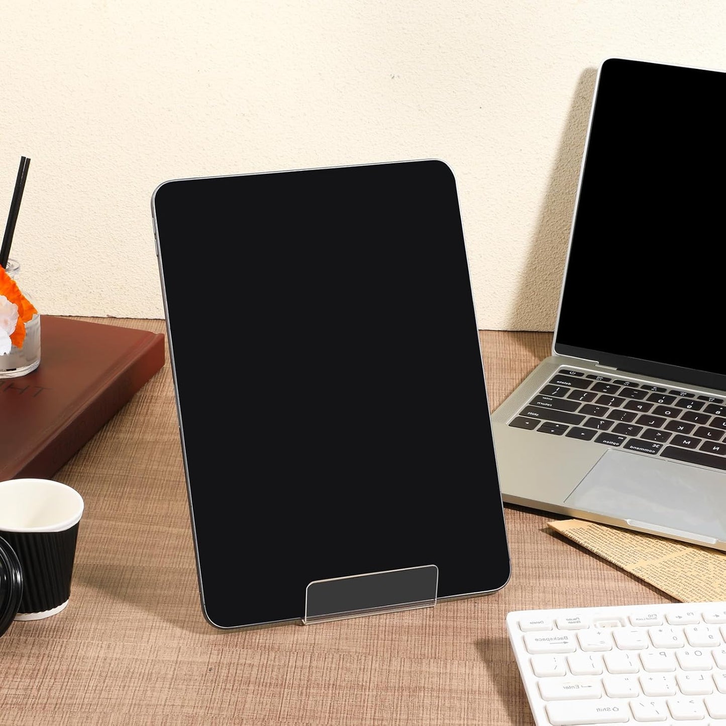 SHENLIU 20 Pack Clear Book Stand, 3x4 Inch Acrylic Easel Stand Book Display Holder, Display Stands for Album, CD, Music Sheets, Plate, Artworks, Phone, Tablet, Magazine, Postcard
