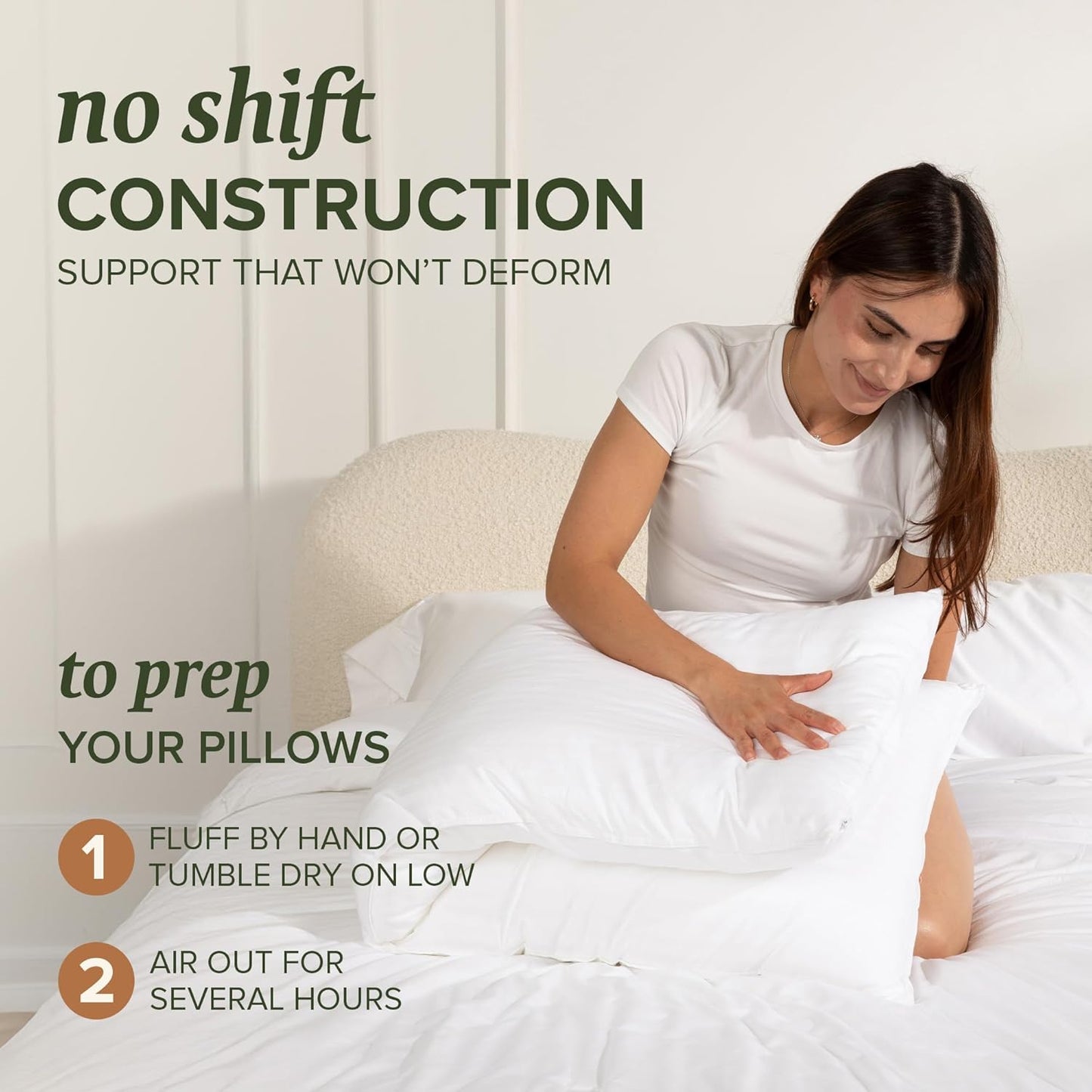 Beckham Hotel Collection Customizable Body Pillow with Soft Extra Fill – Cotton Shell & Soft Down Alternative Fill – 20"x54" - Body Pillow Insert for Sleeping & Reading - Long Pillow For Side Sleepers