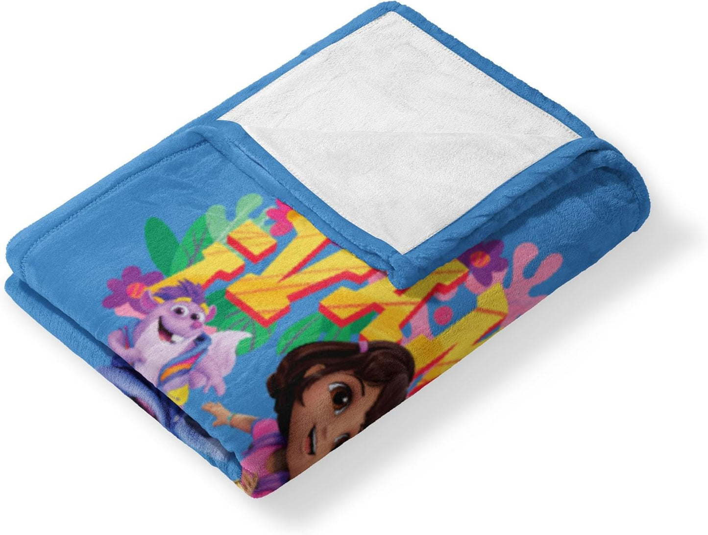 NORTHWEST Dora The Explorer Hola Backpack Silk Touch Throw Blanket, Soft Fleece, Cartoon Character, 40 x 50 inches