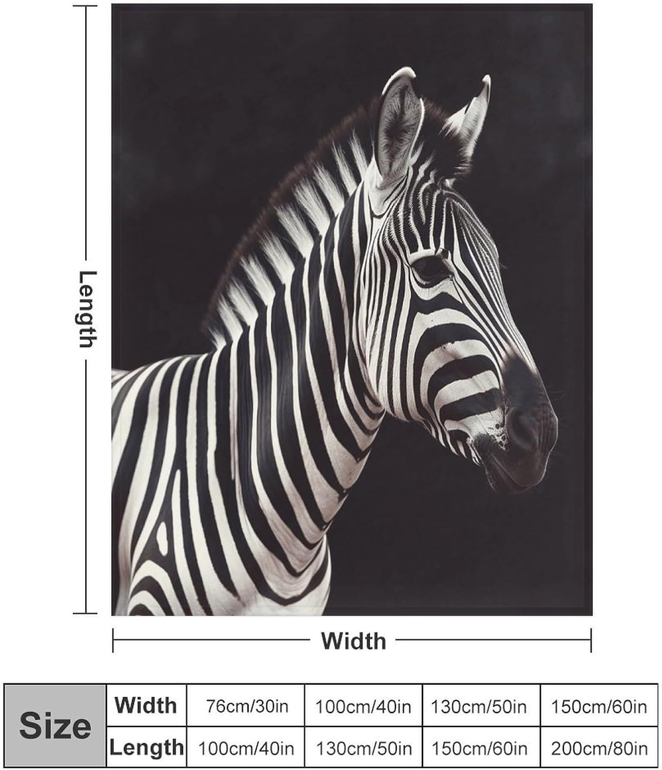 Animal Zebra Throw Blanket for Couch Super Soft Warm Lightweight Throw Blankets Cozy Flannel Bed Blanket Cute Decorative Blankets for All Seasons Home Decor Gift 40"*50" （100 * 130cm）