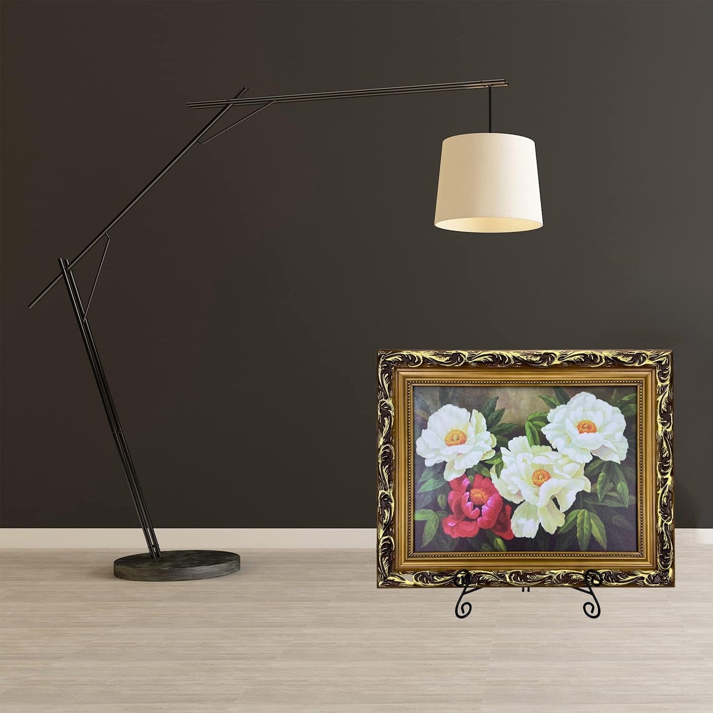 Plate Stand, Black and Gold 2-Pack 6 Inch Iron Easel Stand for Display, Plate Holder for Decorative Plates, Plaque, Photo Frame, Artwork and Collectibles