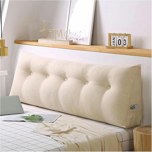 Triangular Headboard Pillow – Bed Reading Cushion & Backrest Support, Lumbar Pillow for Daybed, Sofa & Chair – Ultimate Comfort & Relaxation Essential