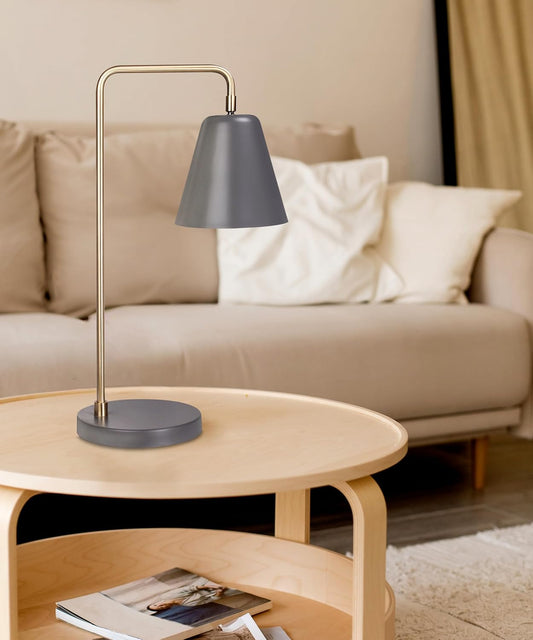 HarvestLand Steady Silver Reading Lamps for Bedside Table – Adjustable Industrial Table Lamp with Solid Base, Lamp for nightstand, Desk Lamp Home Office, Mid Century Modern Reading Lamp Style