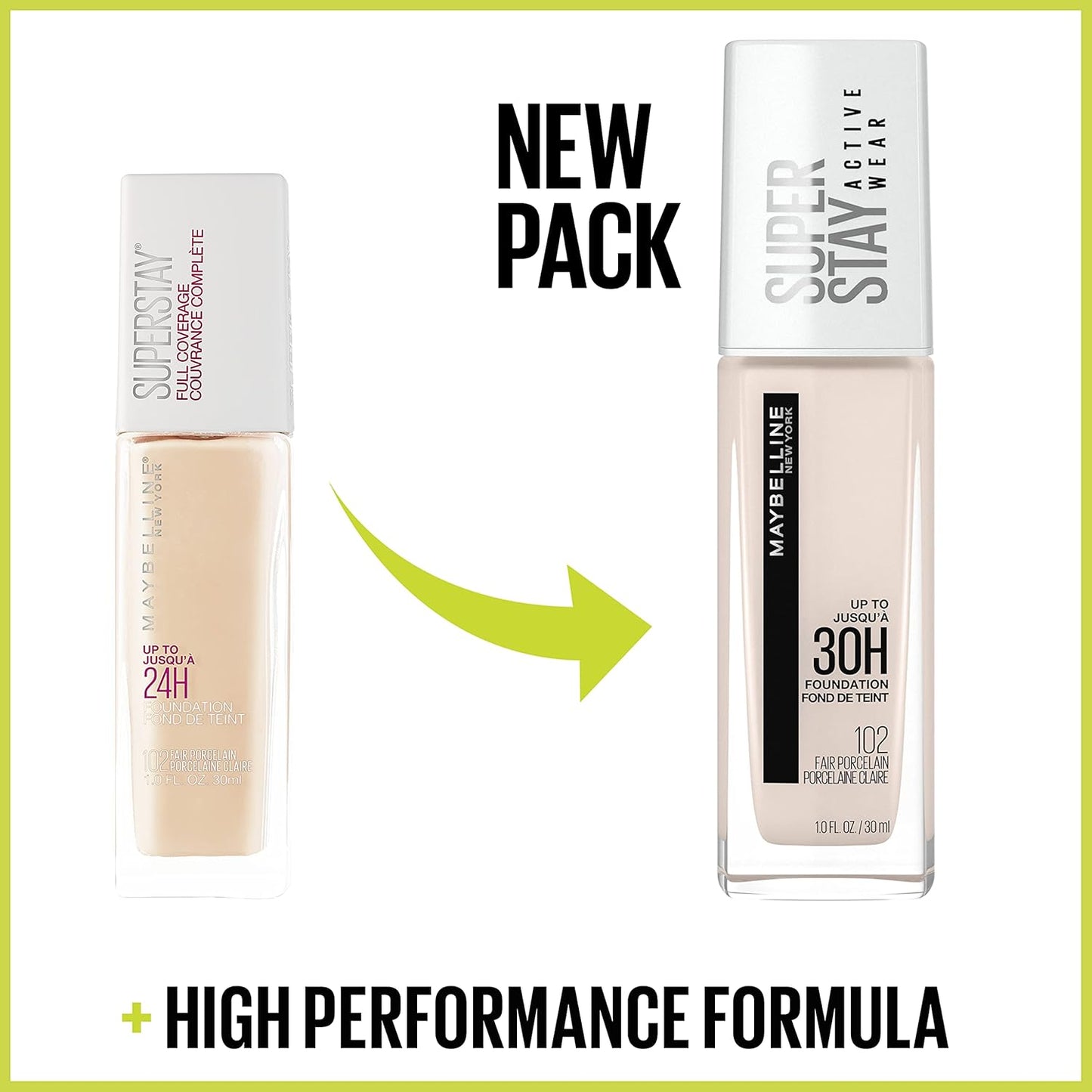 Maybelline Super Stay Full Coverage Liquid Foundation Active Wear Makeup, Up to 30Hr Wear, Transfer, Sweat & Water Resistant, Matte Finish, Coconut, 1 Count
