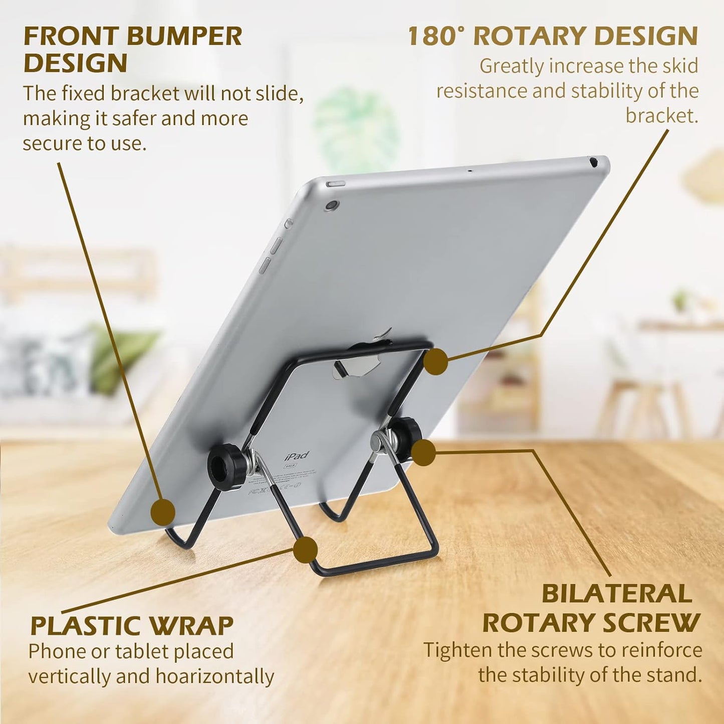 Kenning 24 Pack Book Stand, Foldable Picture Holders for Tables, 3.54'' X 5.12'' Metal Plate Stands for Display Photo Easel Cutting Board Record Frame Holder (Black)