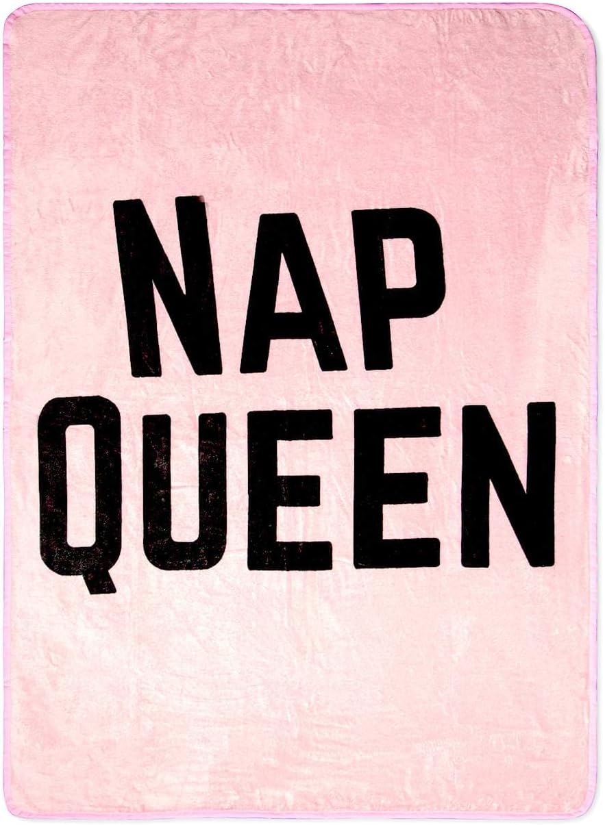 JUST FUNKY Nap Queen Soft Throw Blanket | 45 X 60 Inch Cozy Lightweight Fleece Blanket