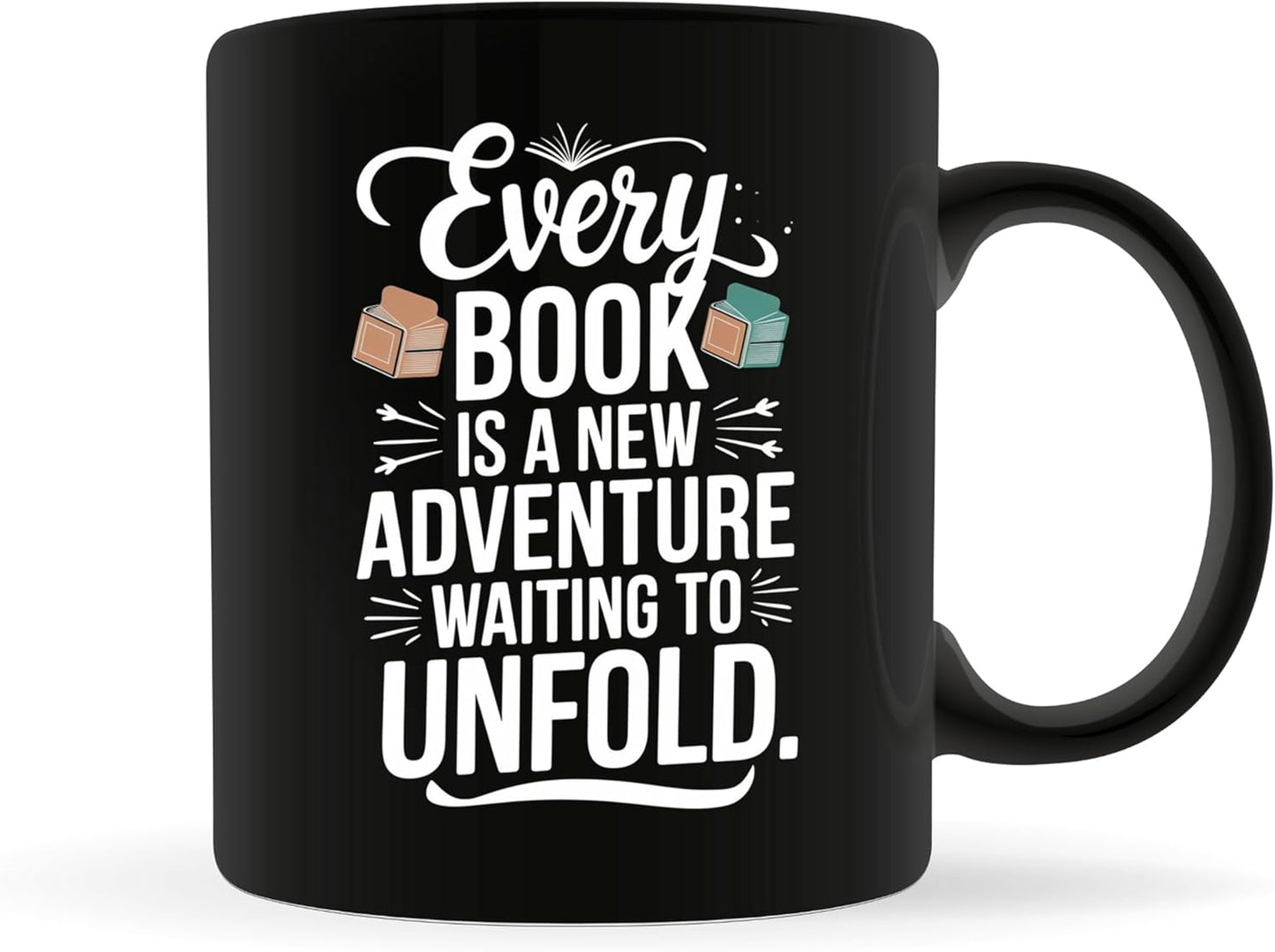 Book Lover Coffee Mug 11oz Black - Every Book - Gift for Bookworm Reader Reading Lover Bookish Women