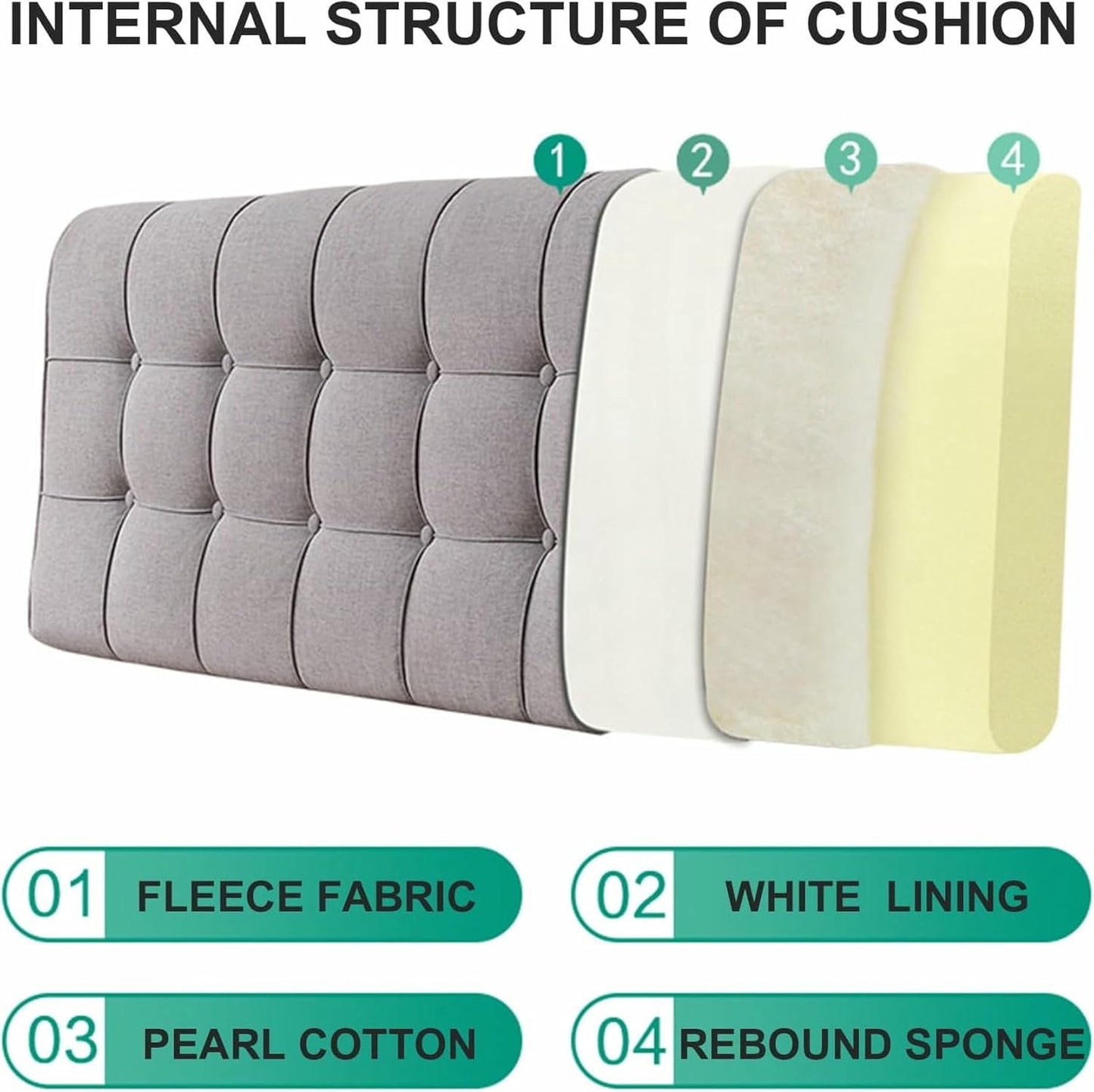 Pink,61x23x4In,Headboard Pillow Bed Support Pillowboard,Large Backrest Wedge Adult Lumbar Cushion,Rectangle Pillow Solid Color Removable Headboard for Sofa Bed Bunk Bed