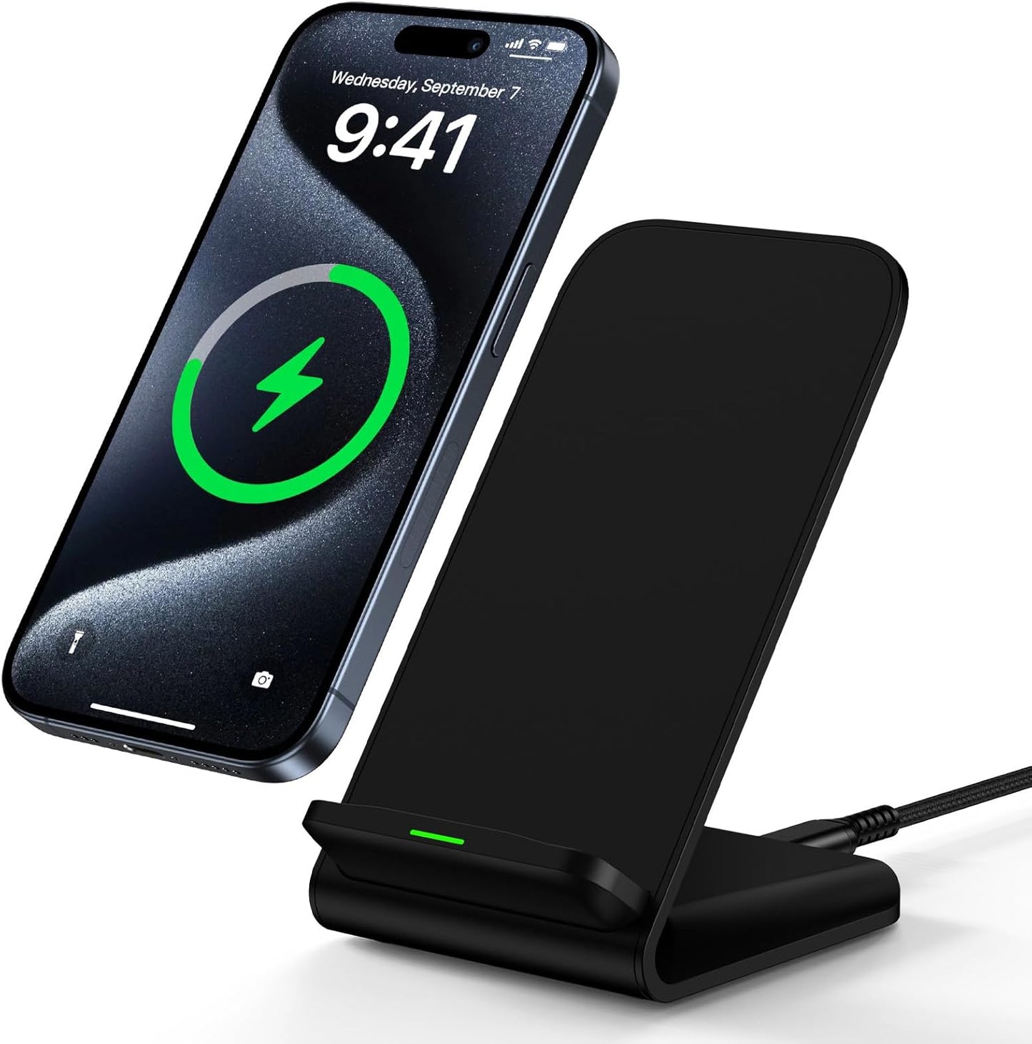 Samsung Wireless Charger Fast Charging Stand Wireless Android Desk Phone Charger Stand for Samsung Galaxy S26 S25 S24 Ultra S24 S23 FE S22 S21 S20 S10 S9 S8,iPhone 15 Pro Max Plus 14 13 12,Pixel 8 7