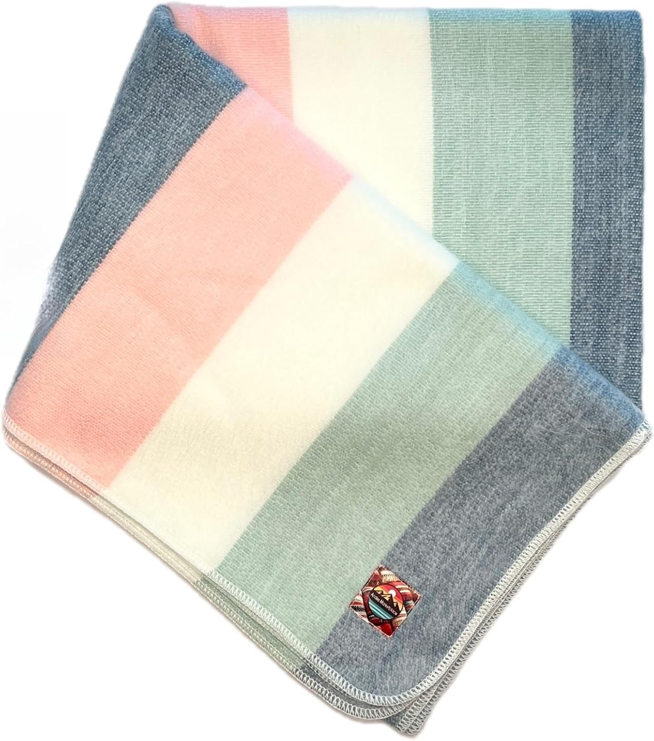 Alpaca Wool Blanket Throw | Warm, Beautiful, Handmade | 64 x 47 inches | Ultra-Soft, Hypoallergenic | Non Itchy | Indoors, Outdoors, Travel | (Weekend Striped)