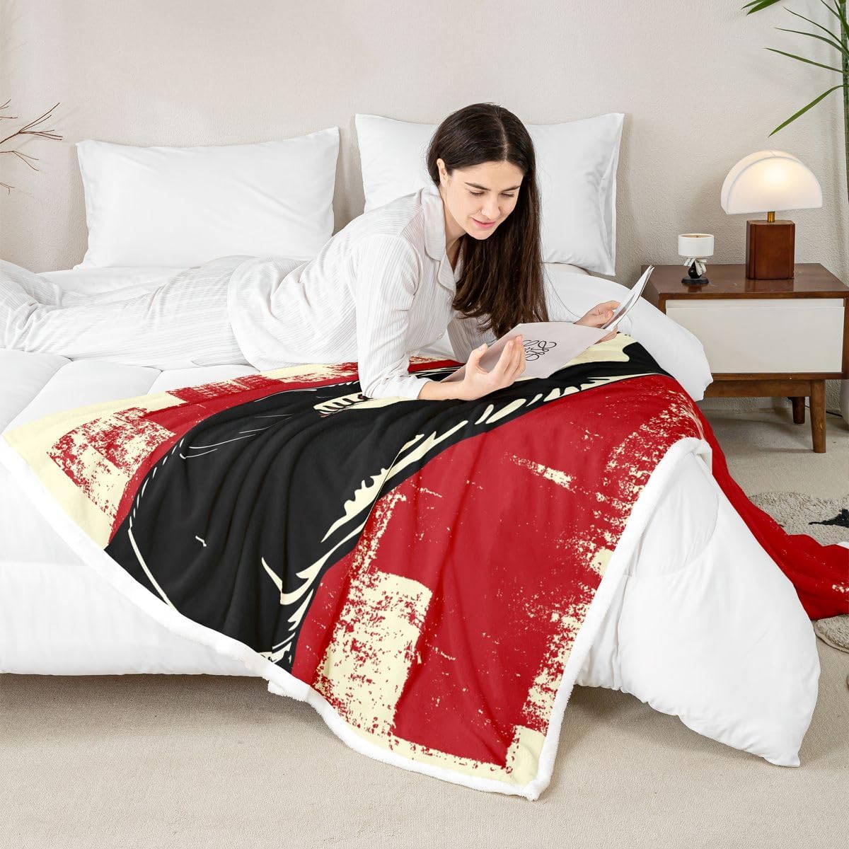 Tornado Theme Plush Blanket Tornado and Lightning Pattern Sherpa Blanket Nature Black Gray Unique Fleece Throw Blanket for Couch Bed Sofa Adults Fuzzy Blanket Ultra Soft Room Decor Throw 50"x60"