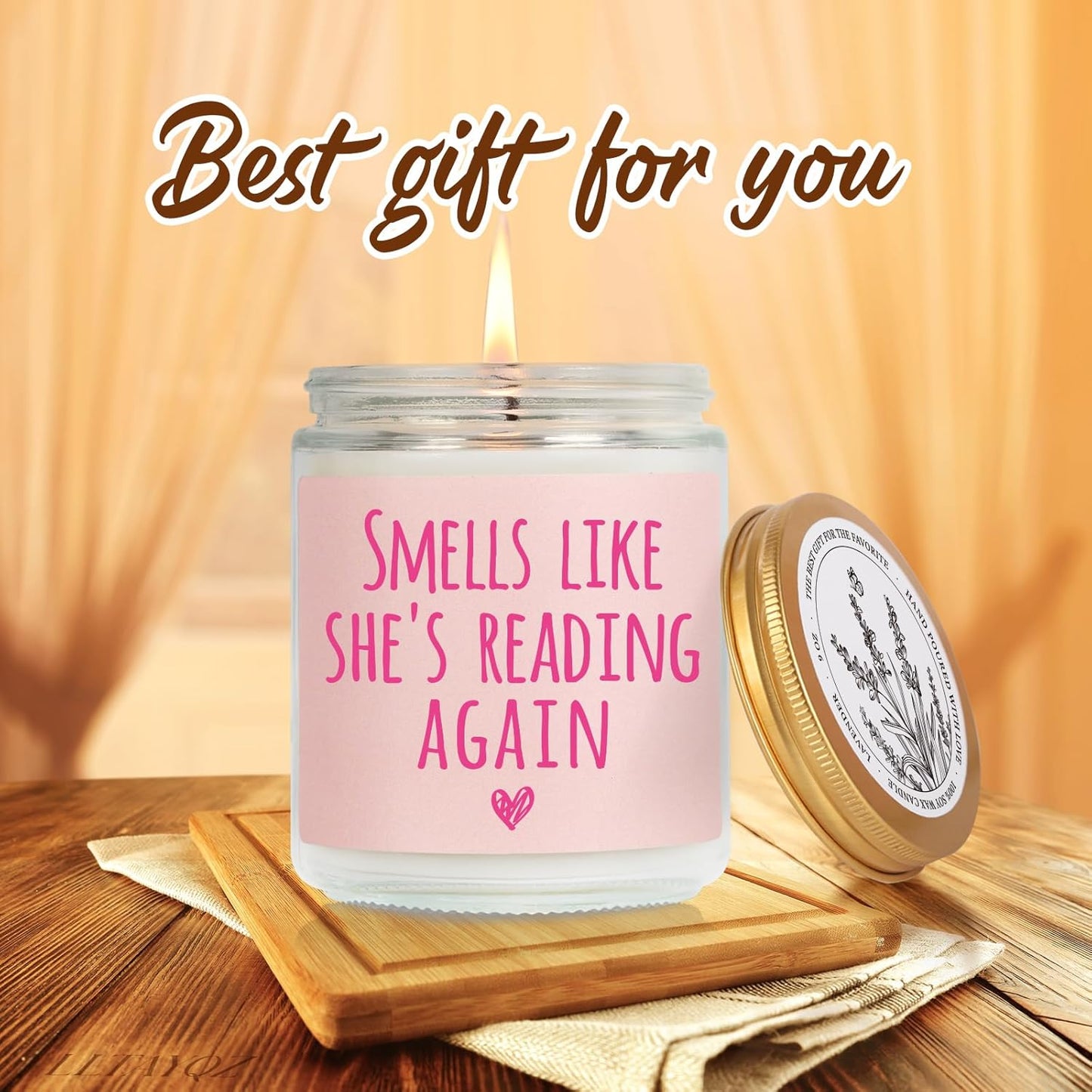 Funny Reading Themed Candle Gifts for Book Lovers, Smells Like She is Reading Again Candle, Best Friend Birthday Candles Gifts for Book Lovers, Female Bookish Decor Reader Bookworm Librarian Writer82
