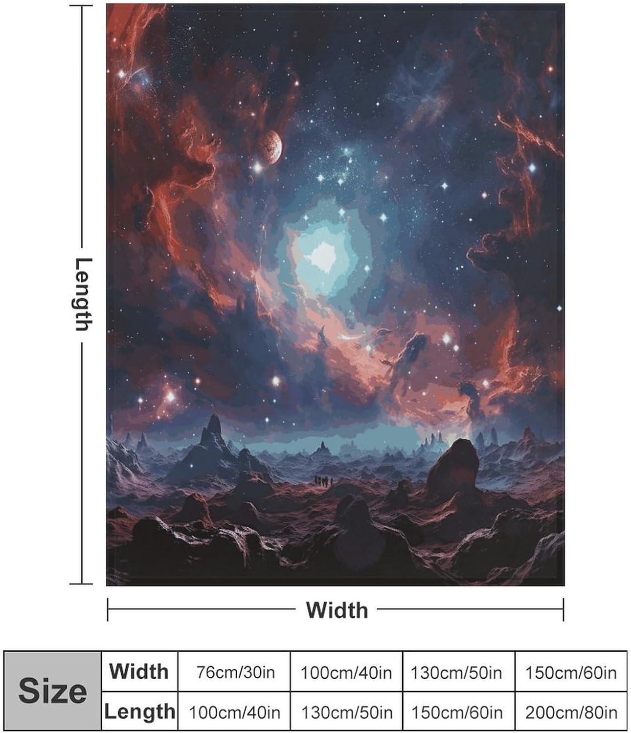 Space with Cluster Blanket Super Soft Lightweight Throw Blanket Cute Cozy Warm Bed Blanket Decorative Fuzzy Blanket All-Season Home Decor Gift for Sofa Couch Living Room 30"*40"（76 * 100cm）