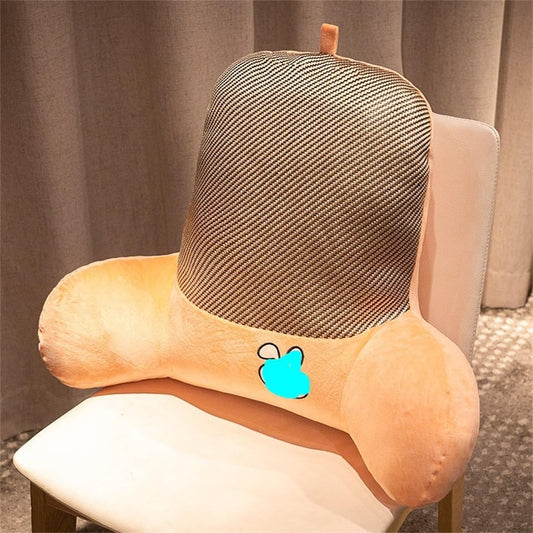 Mat Lumbar Cushion Pillow Office Sedentary Seat(E,50x40cm)